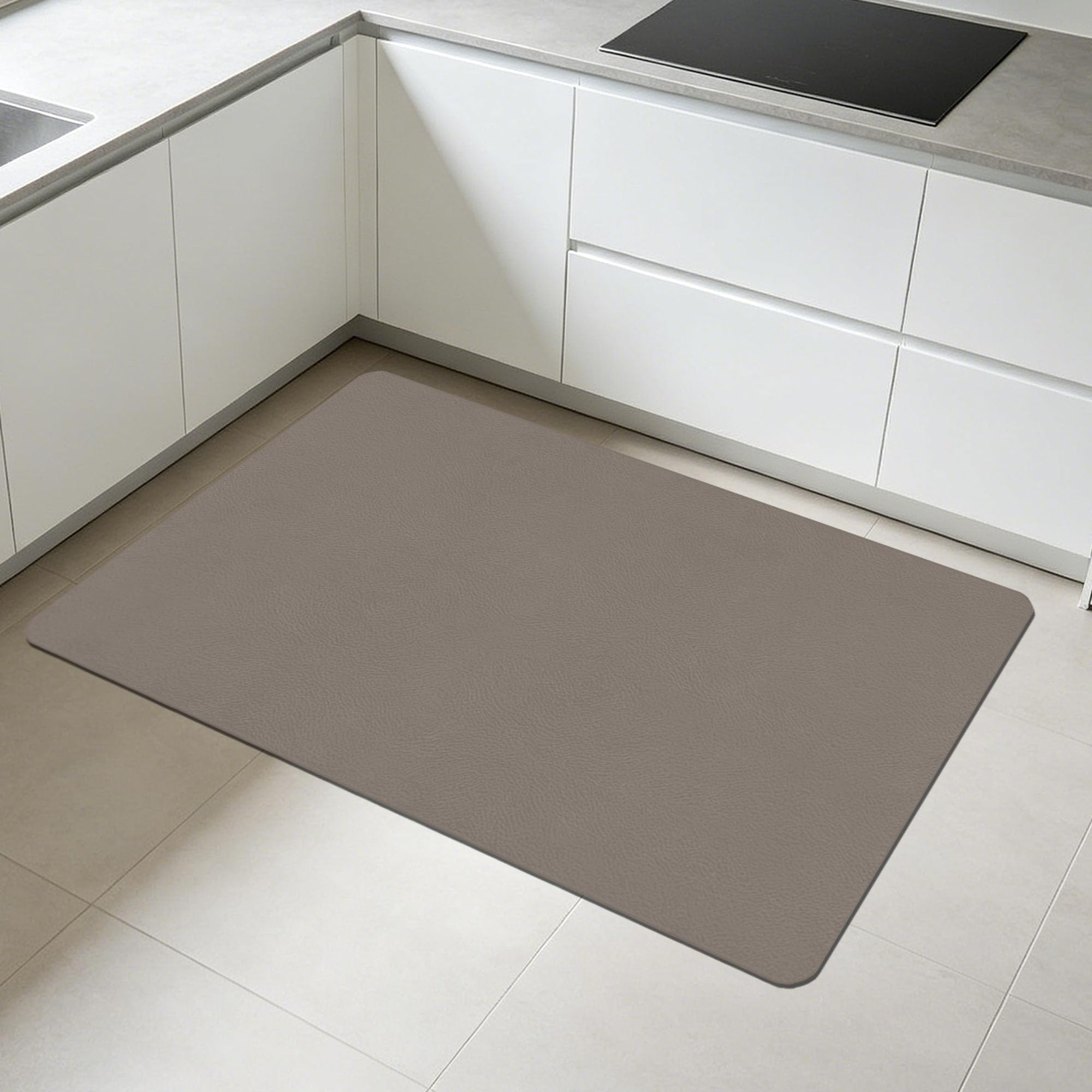 Alfombra Diatomita Baño 75 x 165 cm Rápido Secado Alfombrilla de Baño de Piedra de Diatomita Antideslizante y Antihumedad para Bañera, Ducha, Cuarto de y Cocina, marrón