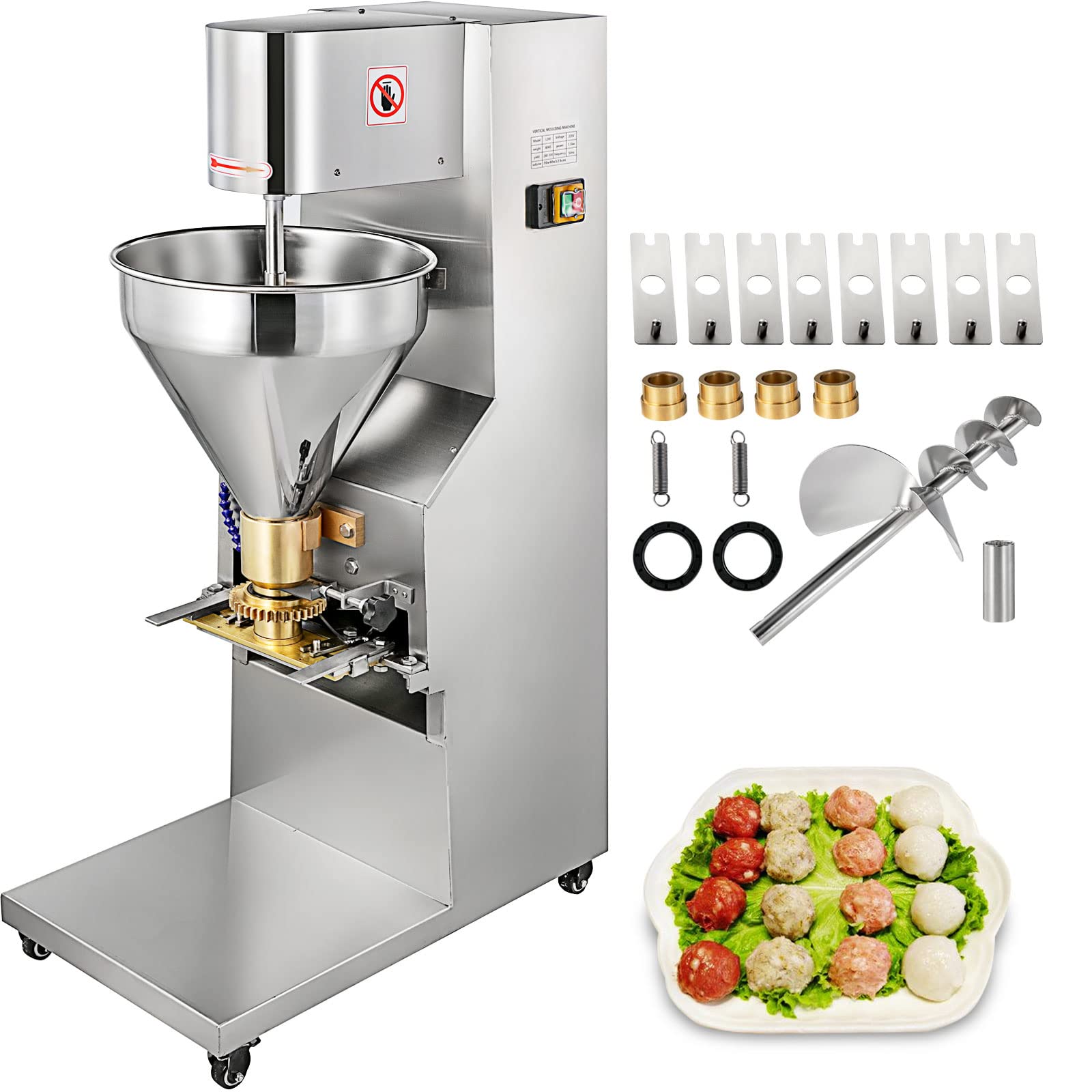 Automatic Meatball Forming Machine, Commercial Stainless Steel Beef Ball Fishball Making Machine, 280pcs/min, for Making Meatballs with Diameters Of 18/20/22/26/30mm
