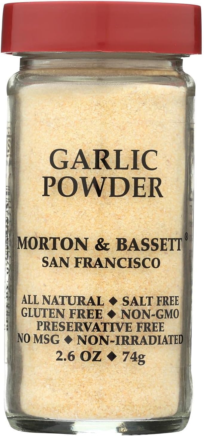 Morton & Bassett, Seasoning, Garlic Powder, Pack of 3, Size 2.6 OZ, (Gluten Free Yeast Free) 3