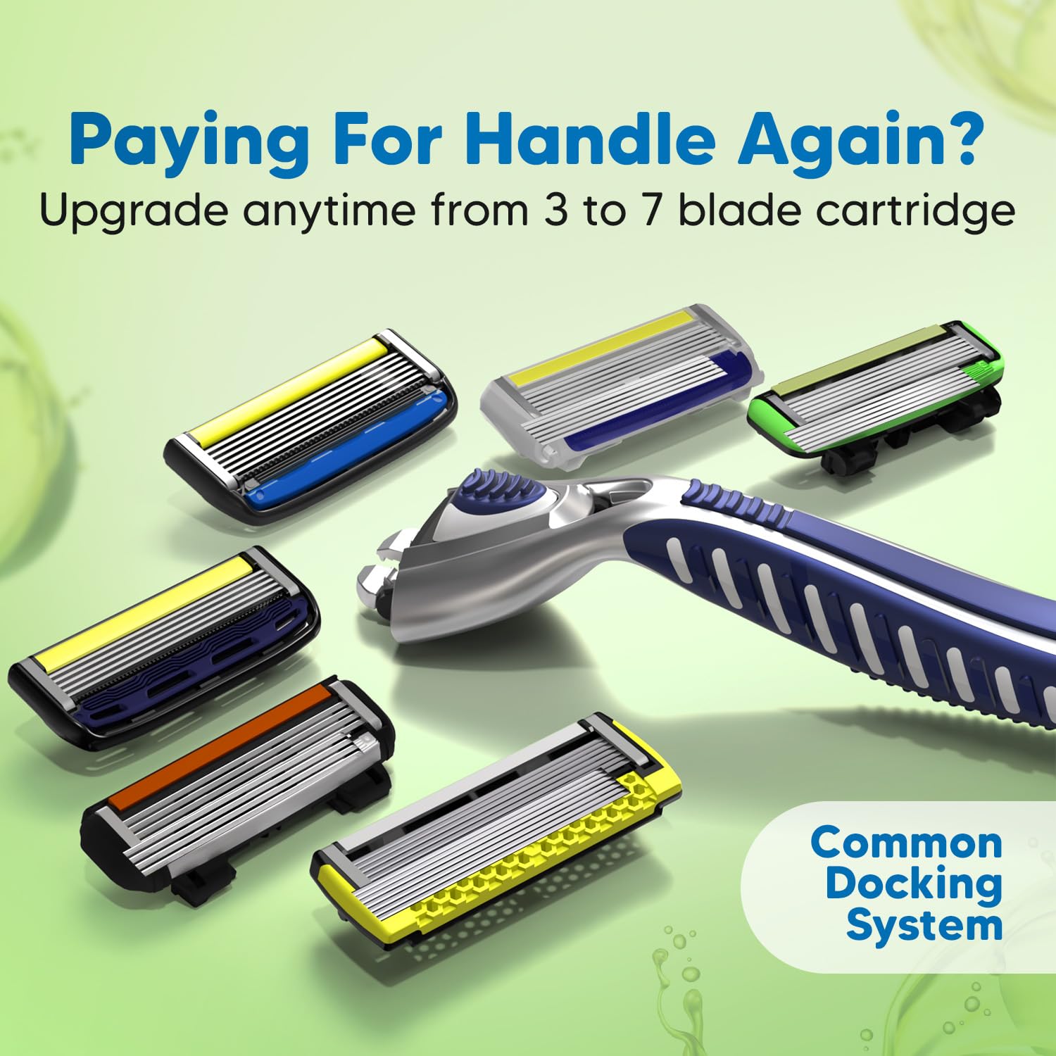 LetsShave Pro 6 Maxxx – world’s 1st 6 blade razor for men, Precision Back Blade | 1 Handle + 1 Cartridge + Travel Cap | Open-Flow Anti-Clog | Micro-Span Curved Blades | Common Docking Fits Pro 4/5/6/7 3