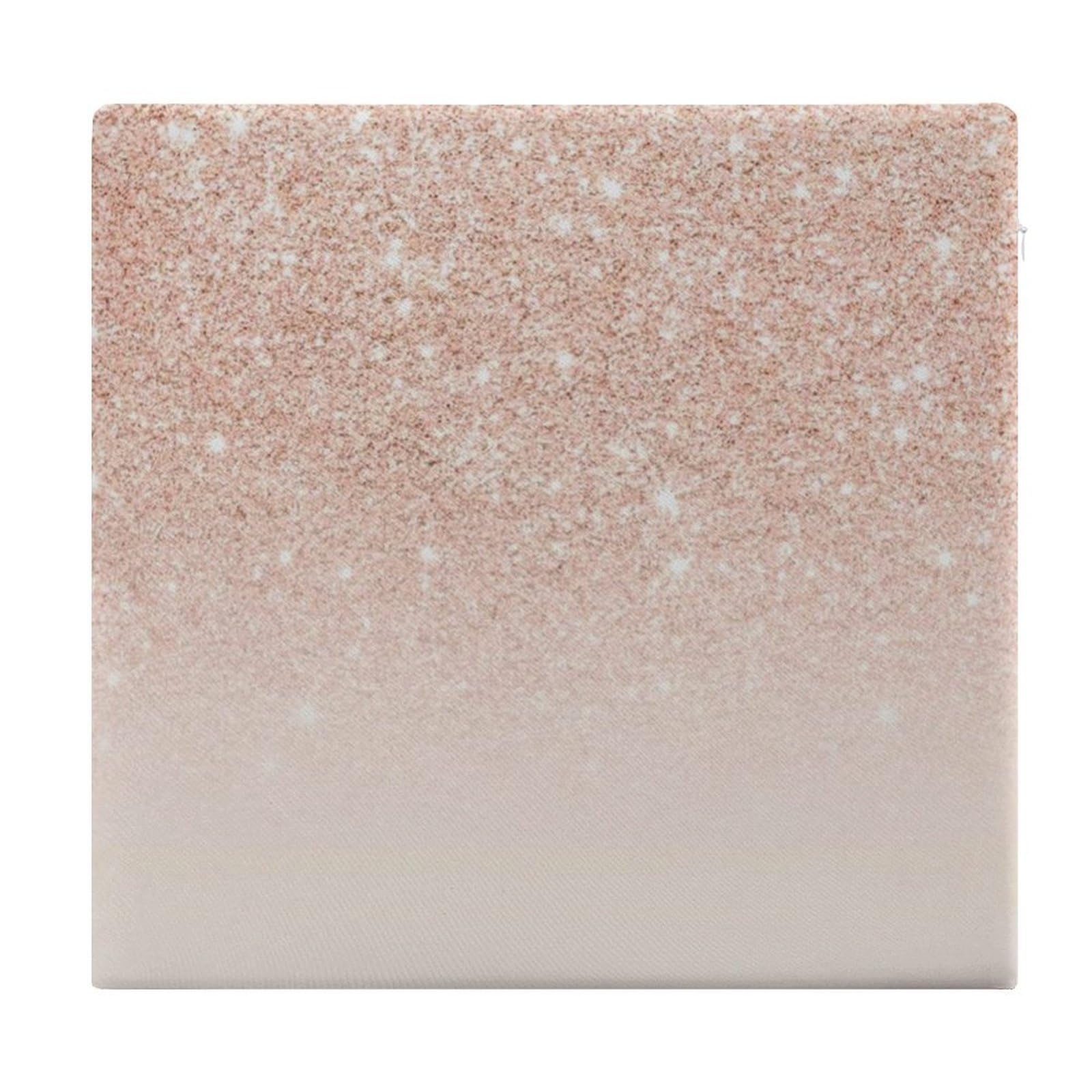 Cojín de espuma viscoelástica cuadrado de 38x35 cm con purpurina sintética y funda lavable