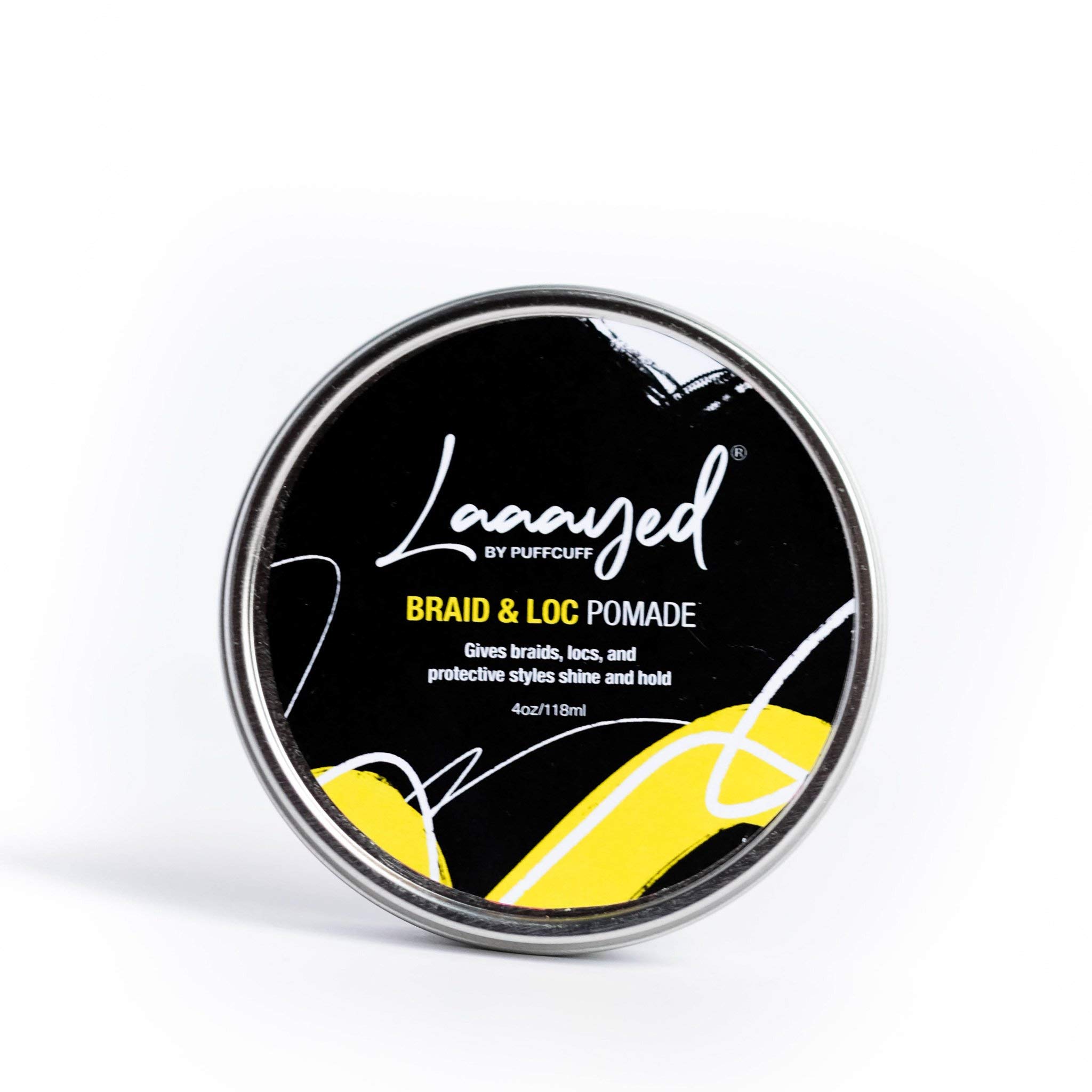 PuffCuff | LAAAYED® Braid & Loc Pomade | For Natural, Curly, Kinky, Textured, Locs, and Braided Hair | Strong Hold Formula & Retains Moisture | 4 oz