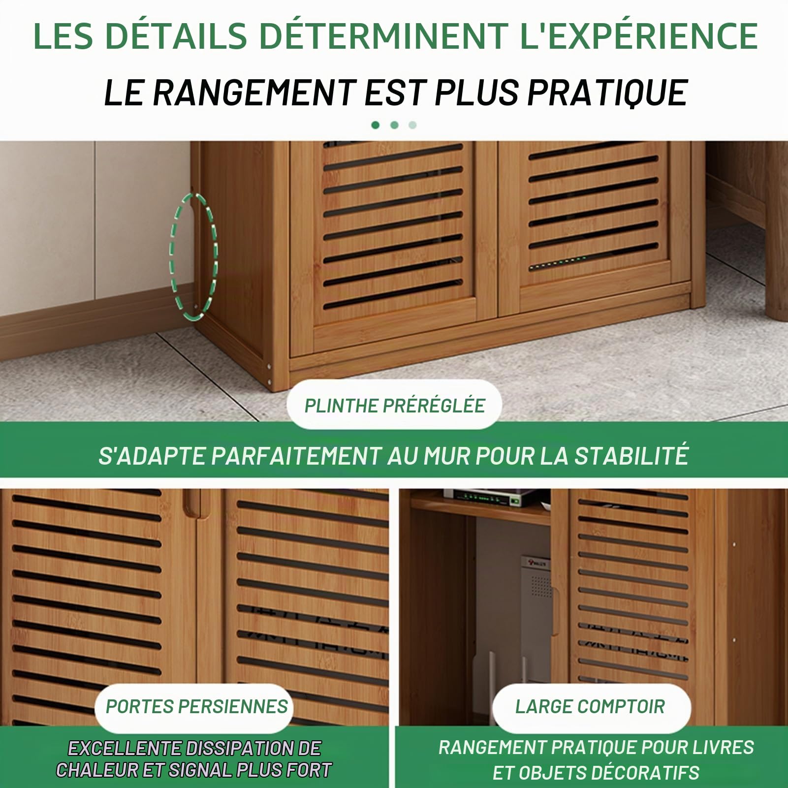 HARELA Boîte de Rangement pour routeur WiFi, Armoire pour routeur, Cache Box WiFi, Rangement Box Internet, pour Gestion des câbles pour Salon, Chambre(82 * 60cm/32.3 * 23.6in)