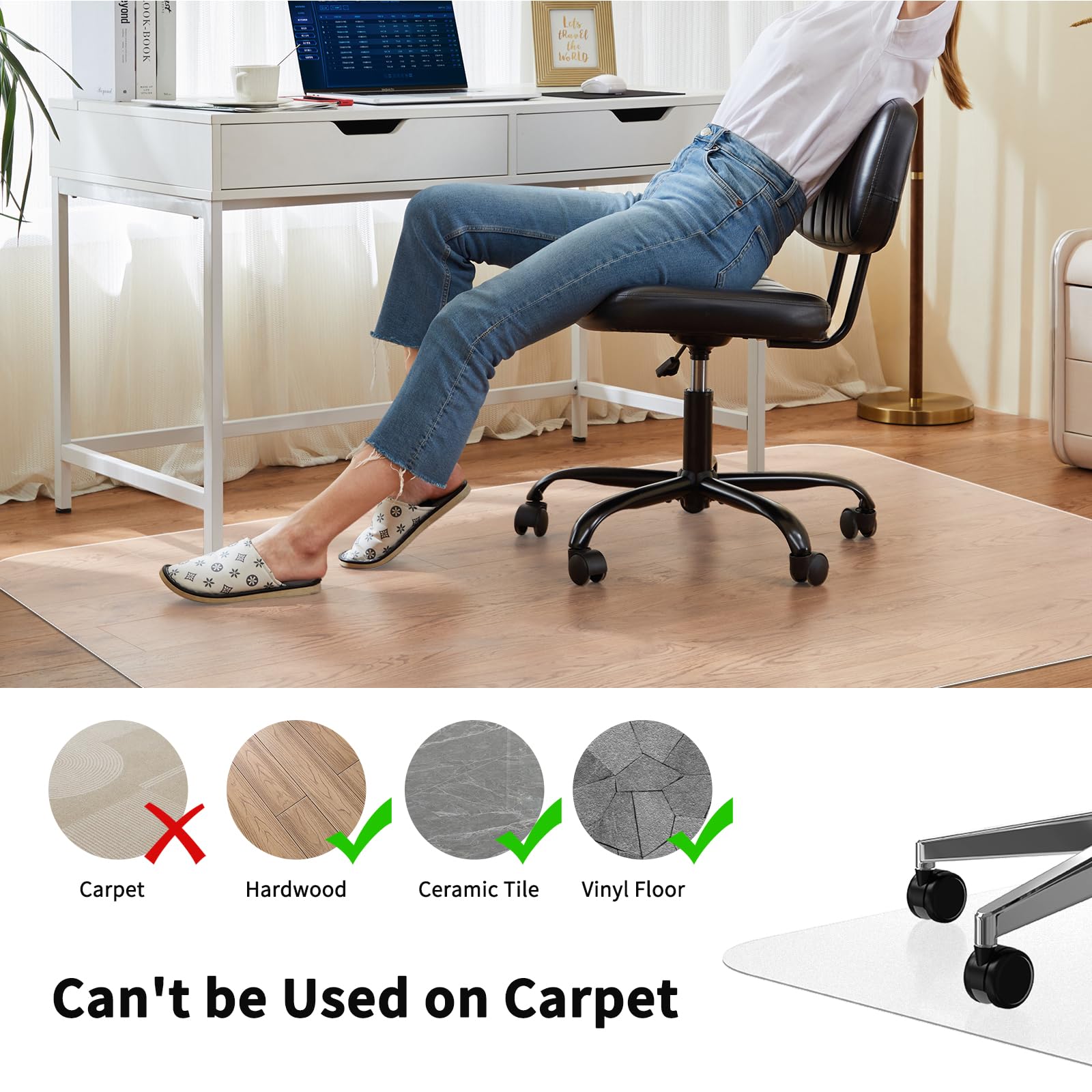 High Pile Carpet Protector For Office Chair Soanufa Office Chair