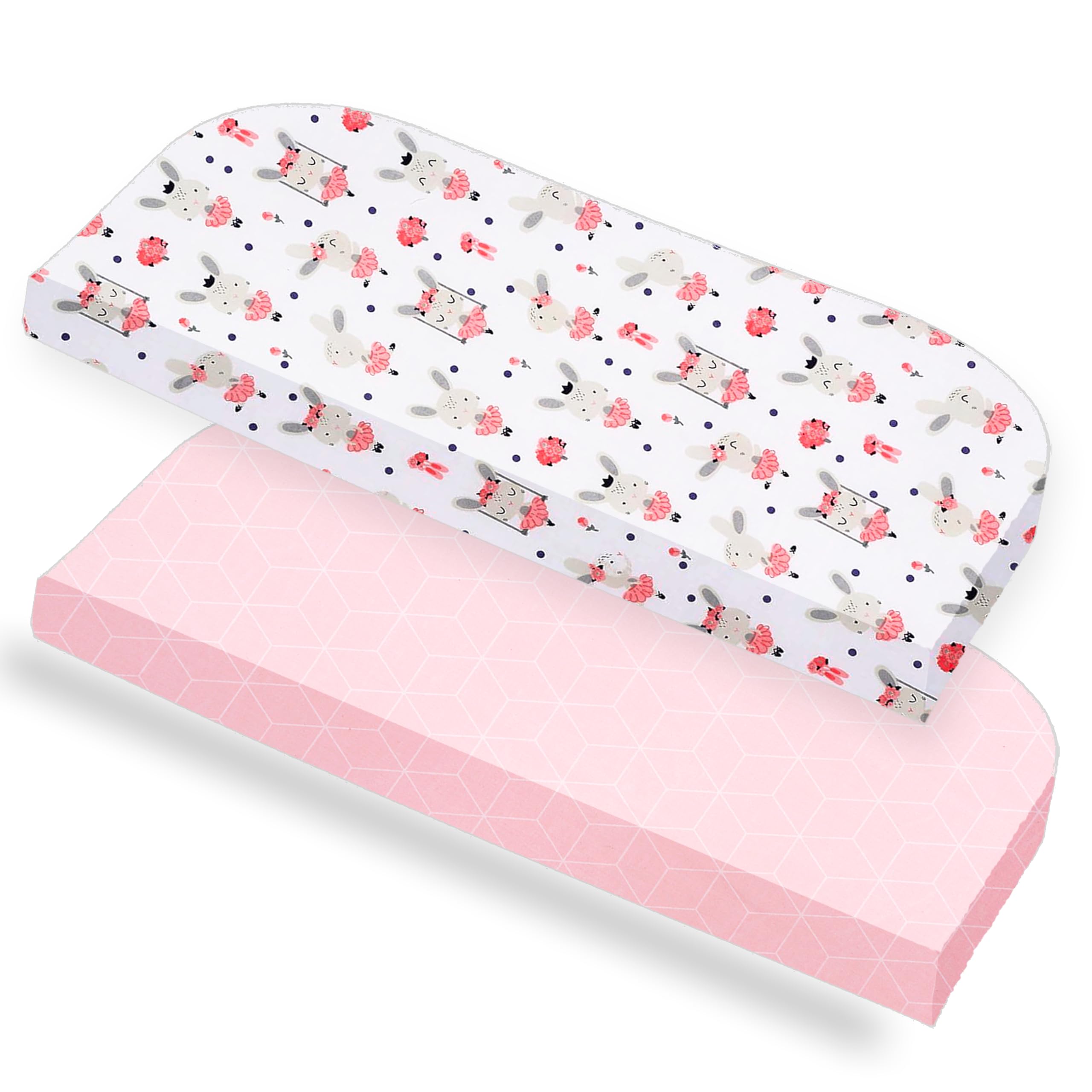 Lovely Hippo Spannbettlaken 50x89cm - 100% Baumwolle - Spannbettlaken babybay Kompatibel mit Maxi, Midi, Boxspring, Comfort, Comfort Plus (Tänzerin Rose, 50x89cm)