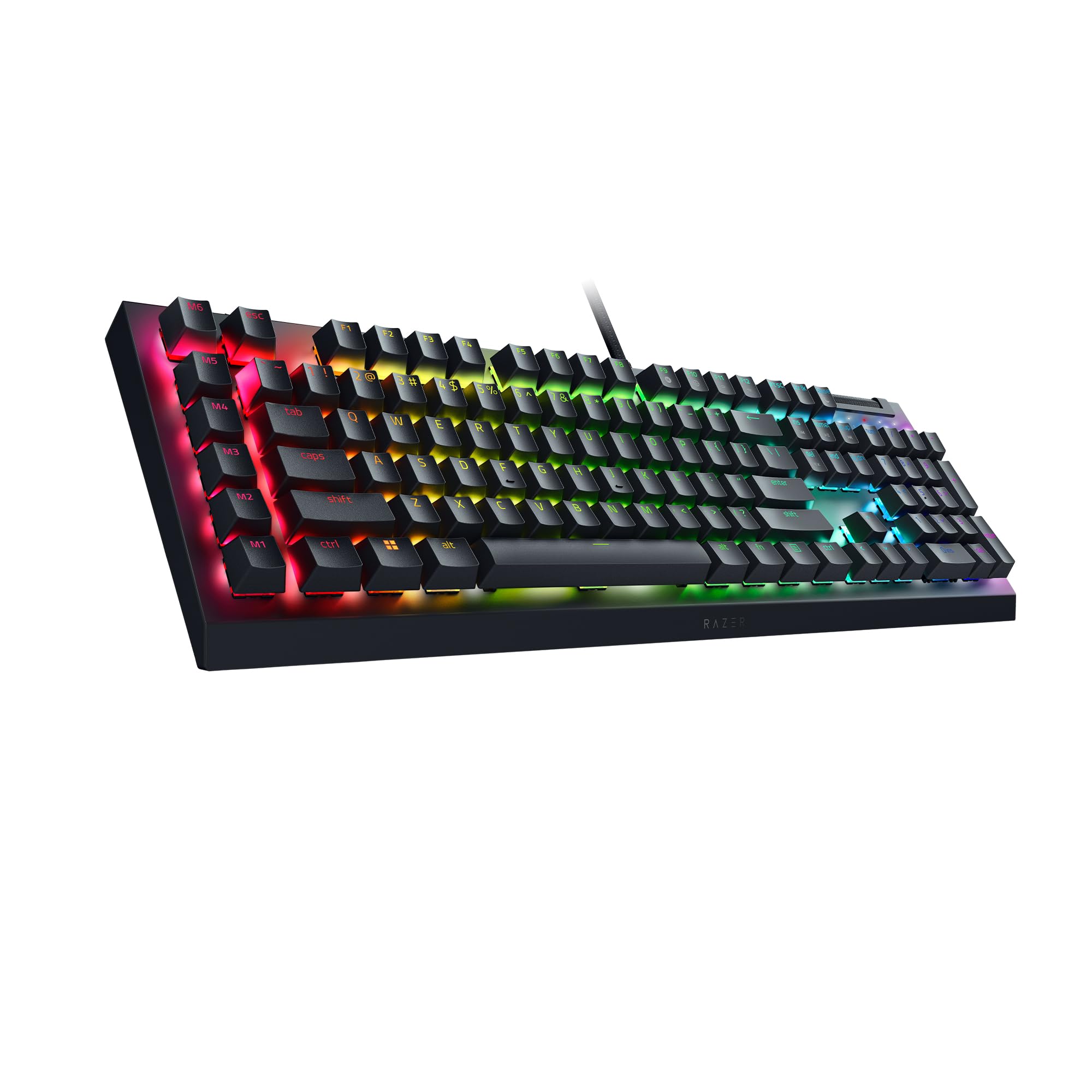 Razer BlackWidow V4 X - Teclado mecánico Gaming (Switches mecánicos Amarillos, 6 Teclas Macro dedicadas, Teclas de ABS de Doble inyección, Chroma RGB) QWERTY Teclado ES | Negro