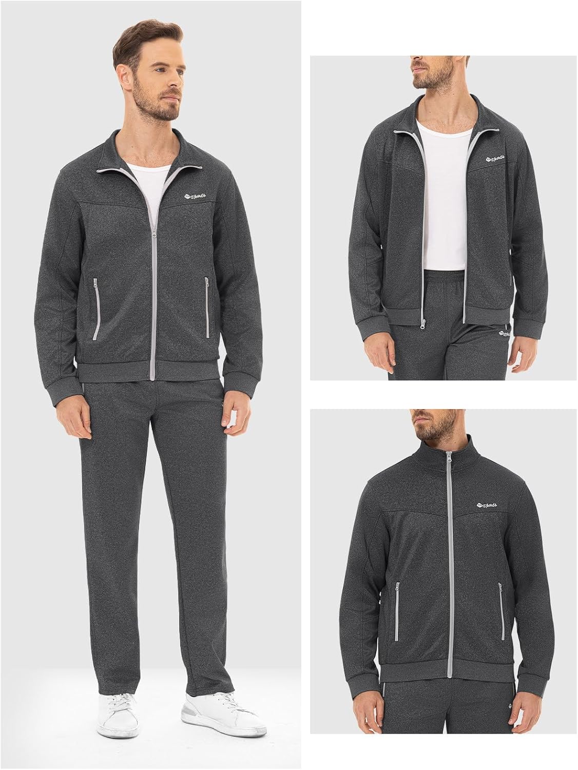 Rdruko Men's Tracksuit Sweatsuits 2 Piece Set Athletic Jogging Gym Activewear Sweat Track Suits Sets - Image 6