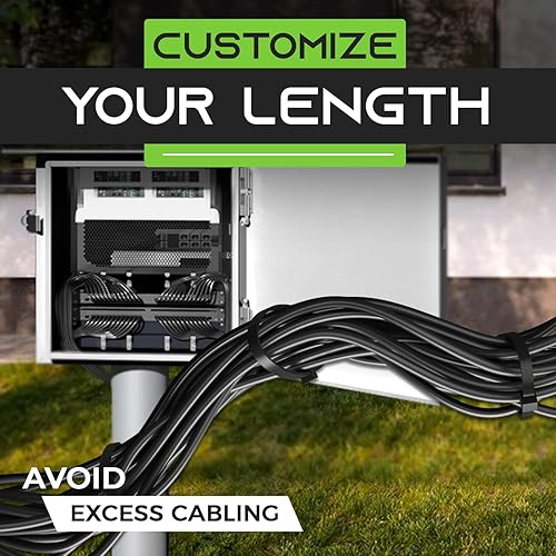 Miniatura 6 de GearIT Cable Ethernet Cat6 para exteriores (150 pies), cobre puro 23 AWG, FTP, LLDPE, impermeable, entierro directo, en tierra, resistente a los