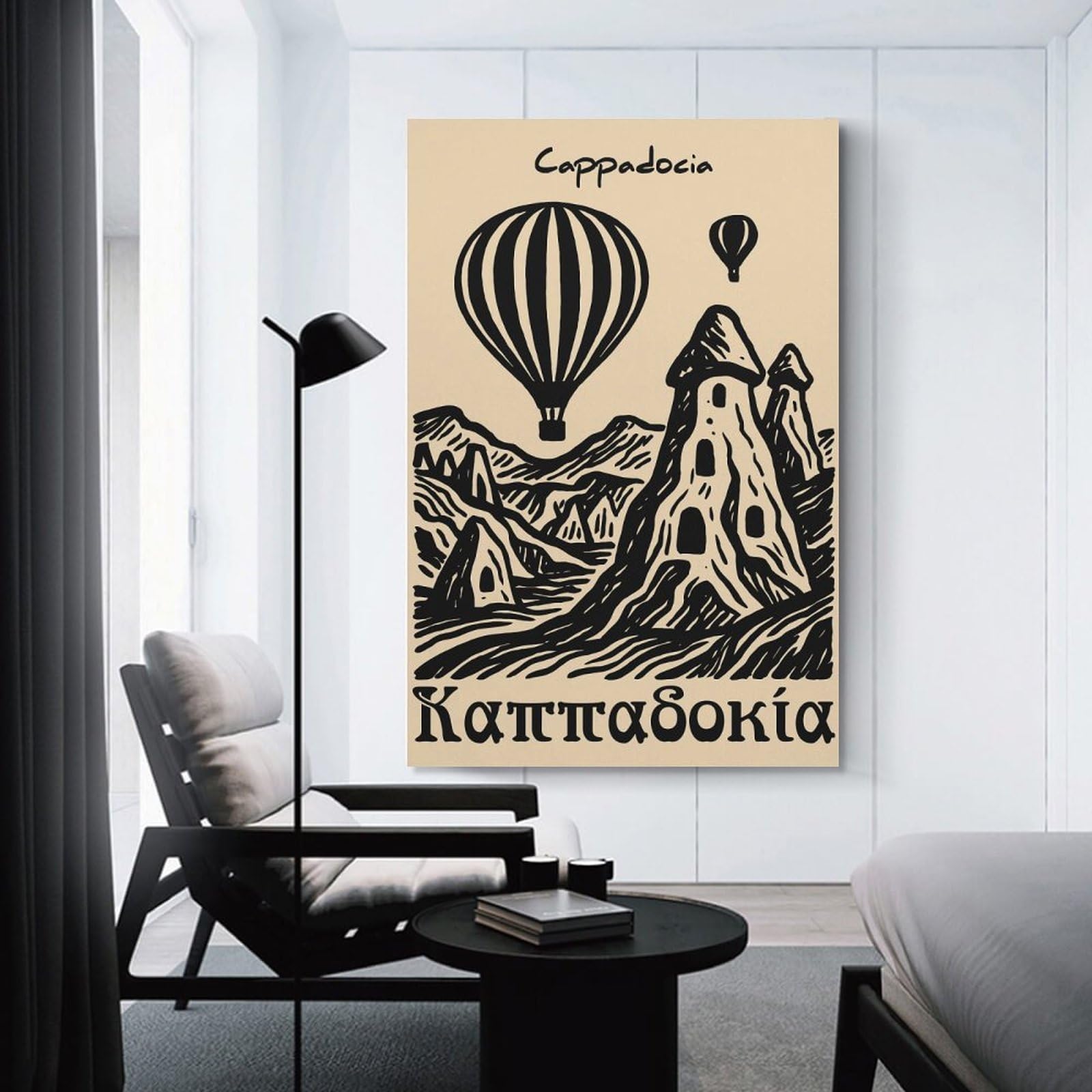 Junmoney Unframe-Style-20 Canvas Wall Art Cappadocia Hot Air Balloons And Fairy Chimneys, 20X30inch(50X75cm), For Bedroom, Guest Room Or Reading Nook, Canvas Wall Decor For Personal Spaces
