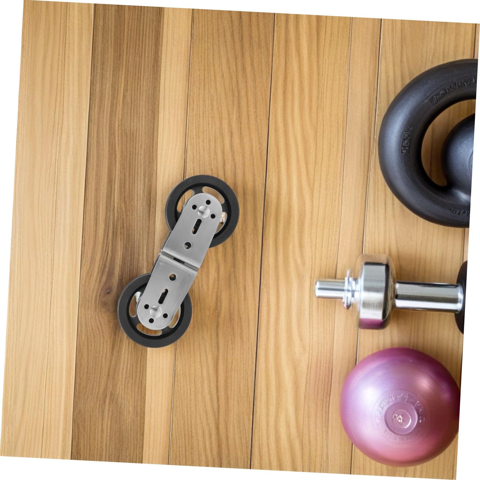Polea Doble en Forma de 8 para Gimnasio, 2 Piezas, Acero Inoxidable