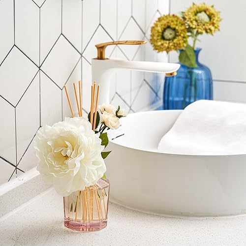 Miniatura 6 de COCORRÍNA Difusor de varillas  Juego de difusor de varillas de flores de 8.5 onzas con 8 varillas, difusor de varillas de fragancia para el hogar,