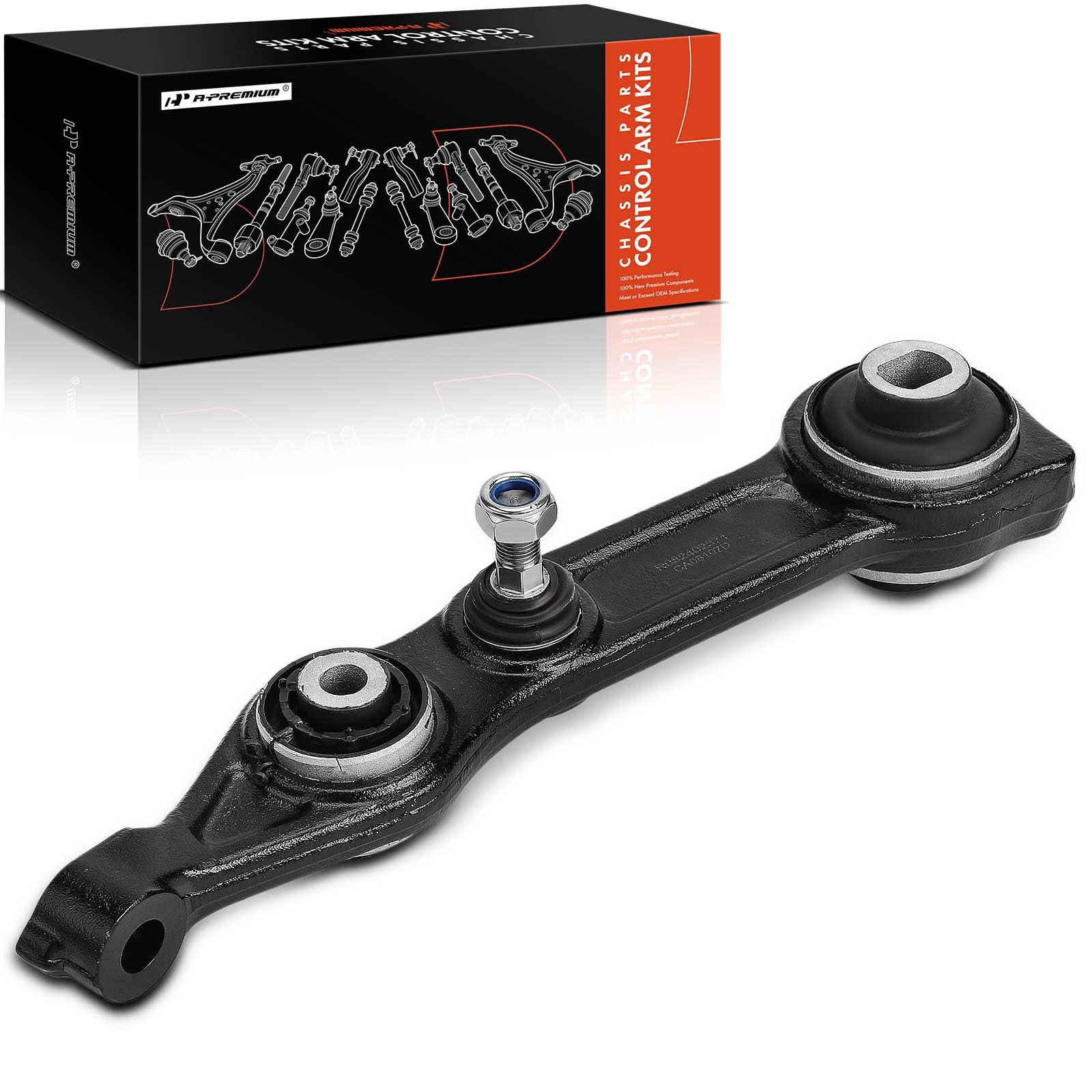 A-Premium Front Left Lower Rearward Control Arm, with Bushing, Compatible with Mercedes-Benz CLS500, CLS55 AMG, CLS550, CLS63 AMG, E320, E350, E500, E55 AMG, E550