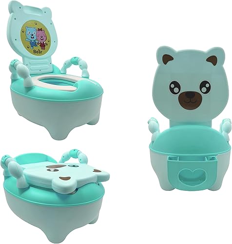 Asiento Httmt de entrenamiento para baño adorable diseño de oso verde ET-BABY003-GREEN para niño pequeño