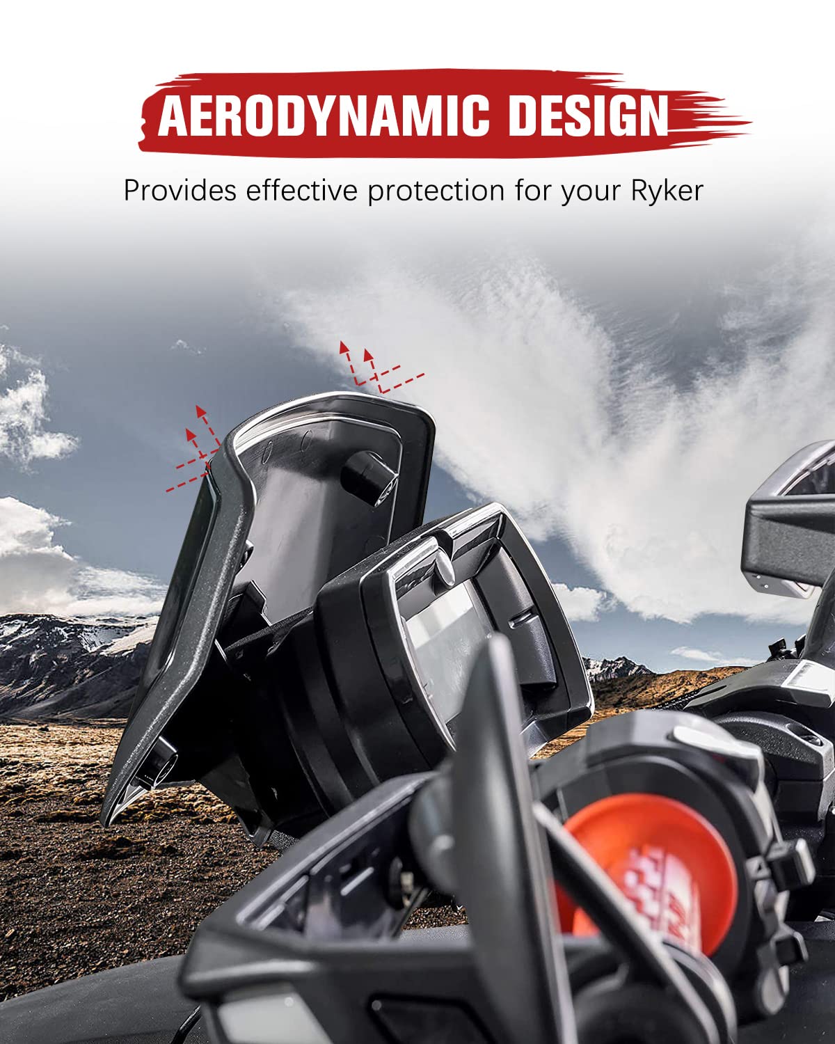 Aileron De Jauge Pour Can-Am Ryker 600/900 - Accessoire Noir En ABS | Personnalisation Moto