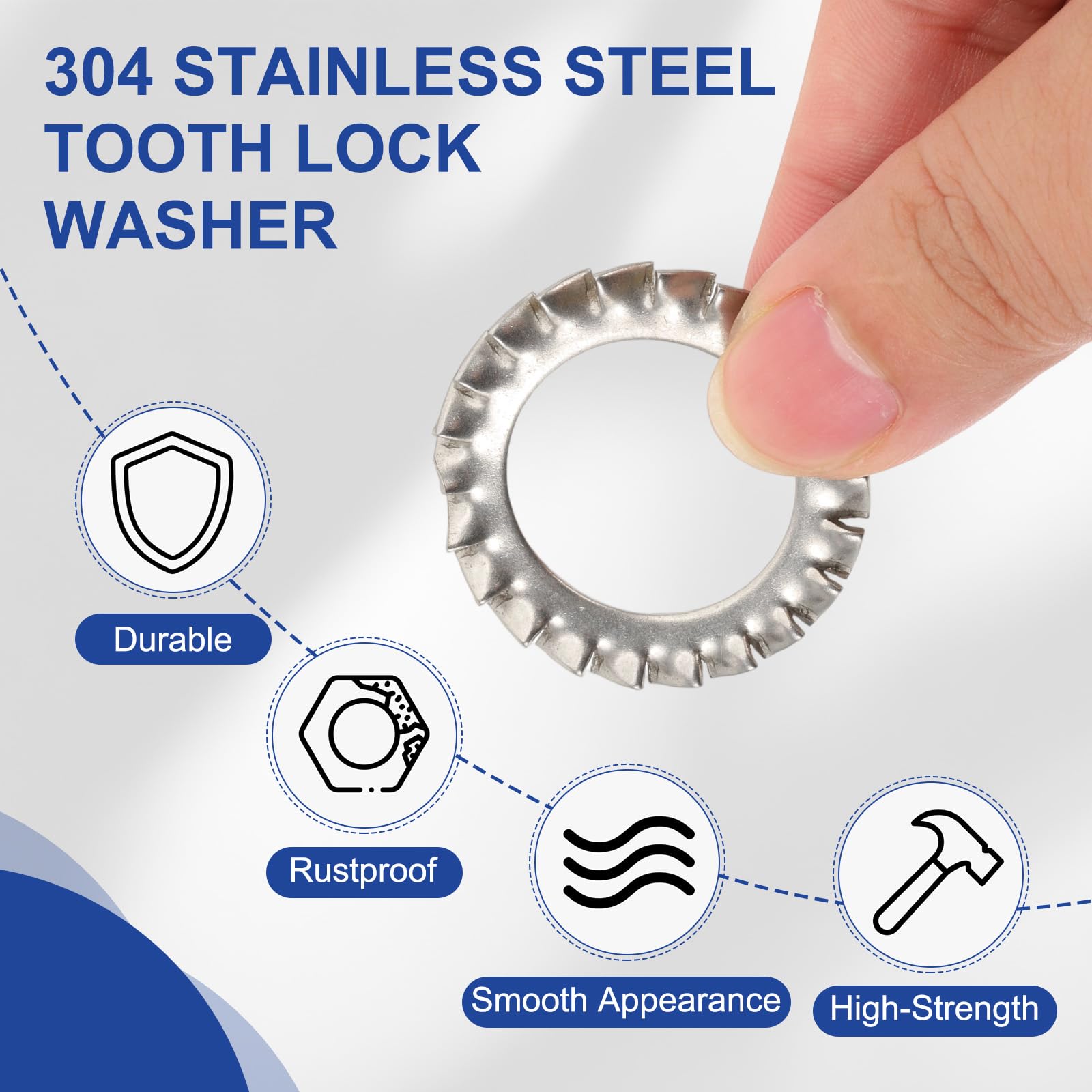 PATIKIL M24 External Tooth Lock Washers - Image 3