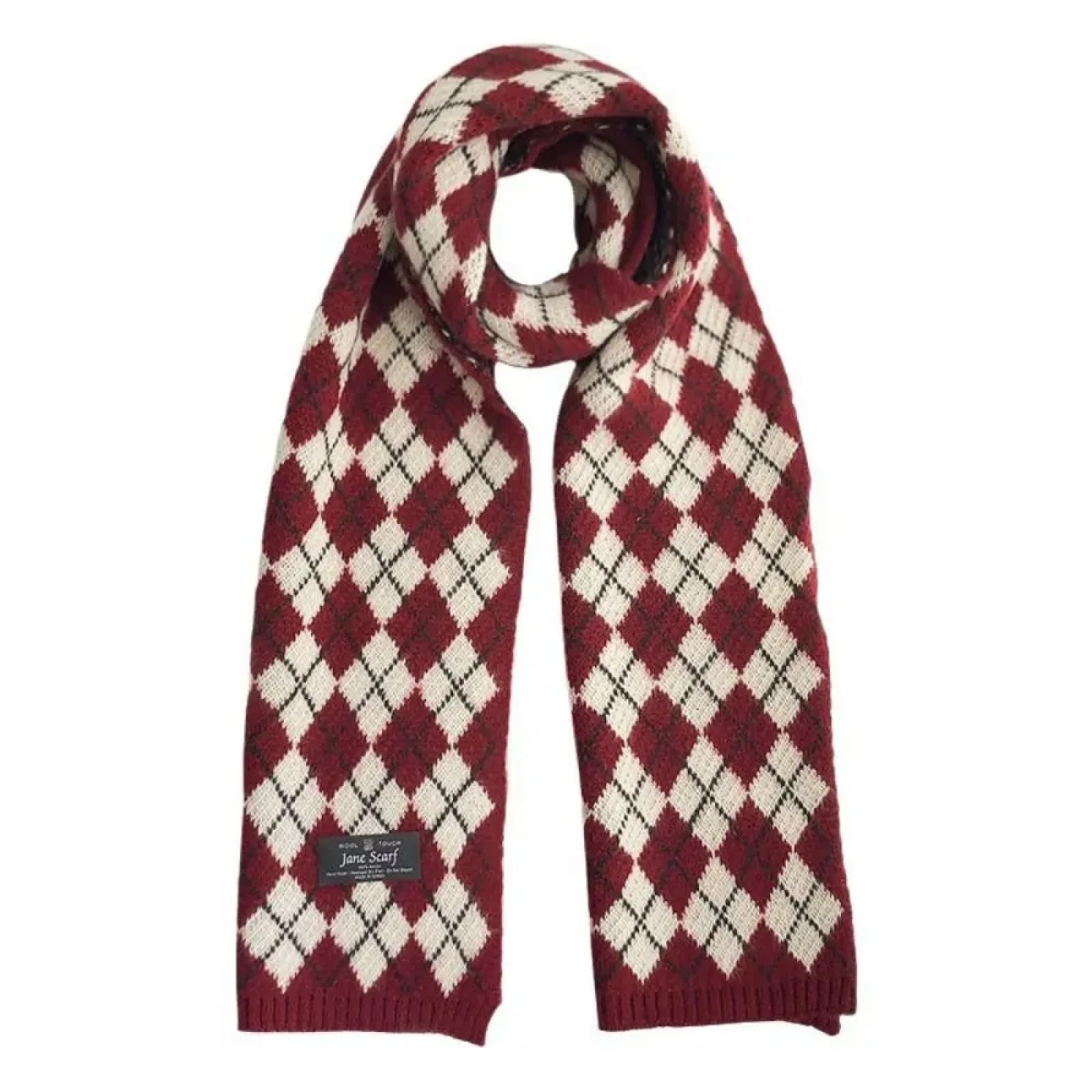 Schals Tücher Halstuch Scarf Mode Warm Gestrickte Plaid Schal Winter Weiche Schals Rhomboid Verdickt Schal Wrap Frauen