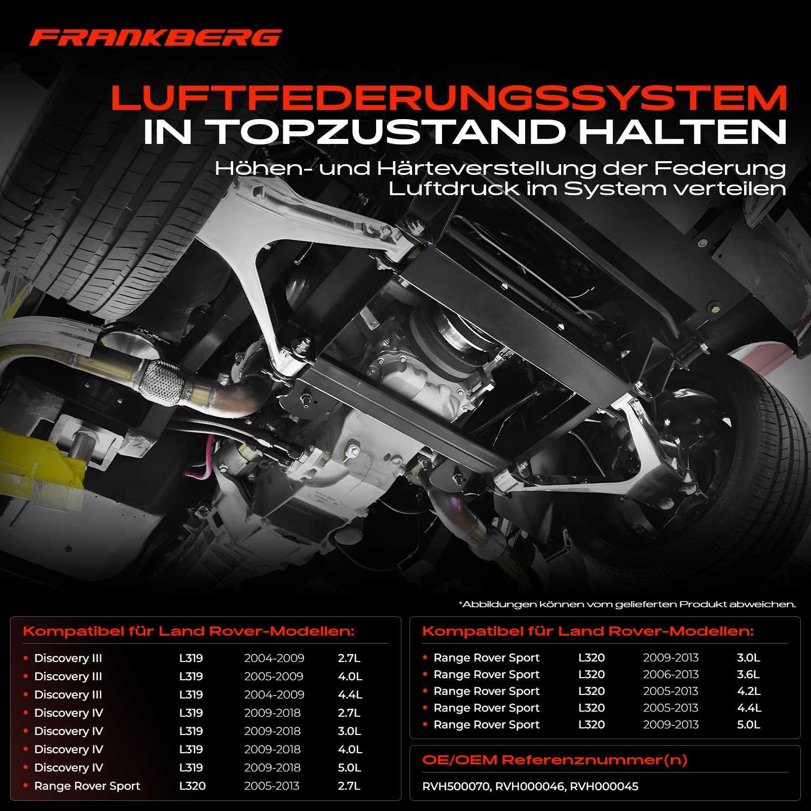 Luftfederung Ventilblock Ventileinheit Kompatibel mit Discovery III Discovery IV R-a-n-g-e R-o-v-e-r Sport L320 2.7L-5.0L 2004-2016 RVH000046