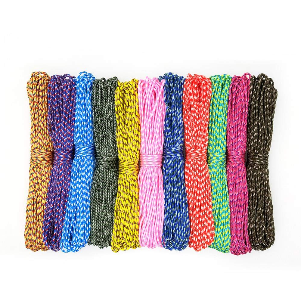 MHDUYEG Paracorde 4 Pièces Paracorde 4mm 10m de Corde de Parachute 4 Couleurs, Corde à 7 Brins