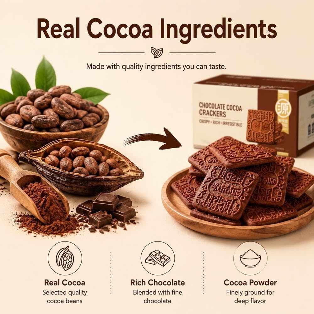 Biscotti Al Cioccolato E Cacao Scatola Da 500g Snack Croccante