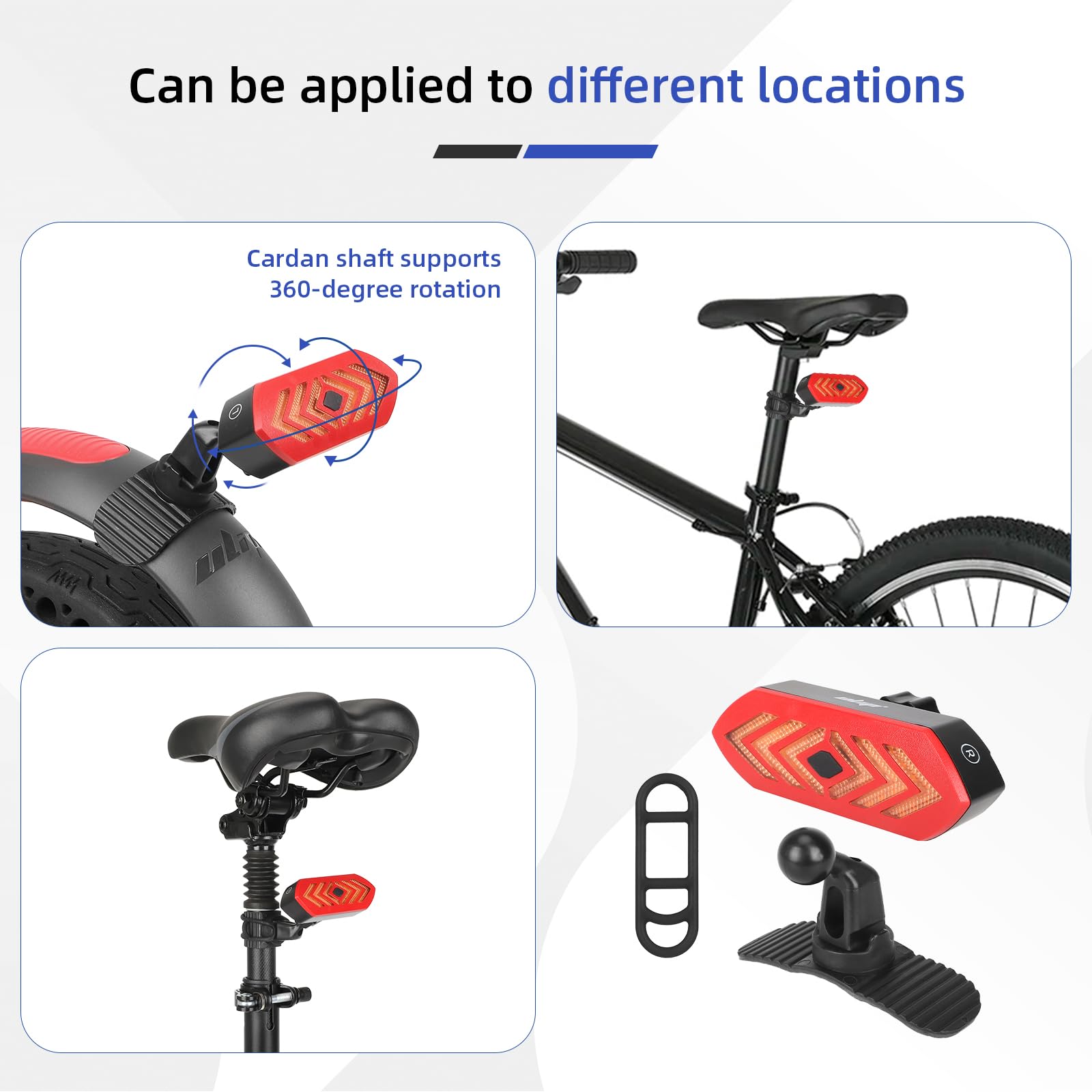 ulip Luz traseira para bicicleta, scooter, luz traseira de bicicleta,  recarregável, ultra brilhante, luz traseira de ciclismo para noite | ...