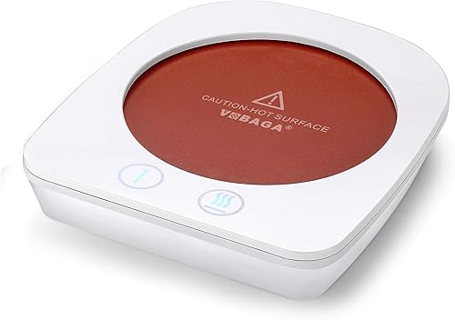 Vobaga - Calentador de taza de café para el hogar, la oficina, el escritorio, se apaga automáticamente después de 4 horas. Placa calentadora de taza