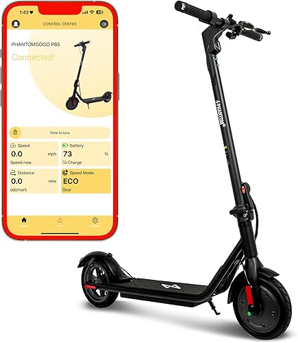 Patinete eléctrico para adultos y niños, plegable rápido IPX5, 15.5 mph, velocidad máxima de 28 millas, batería de largo alcance con motor de 350 W