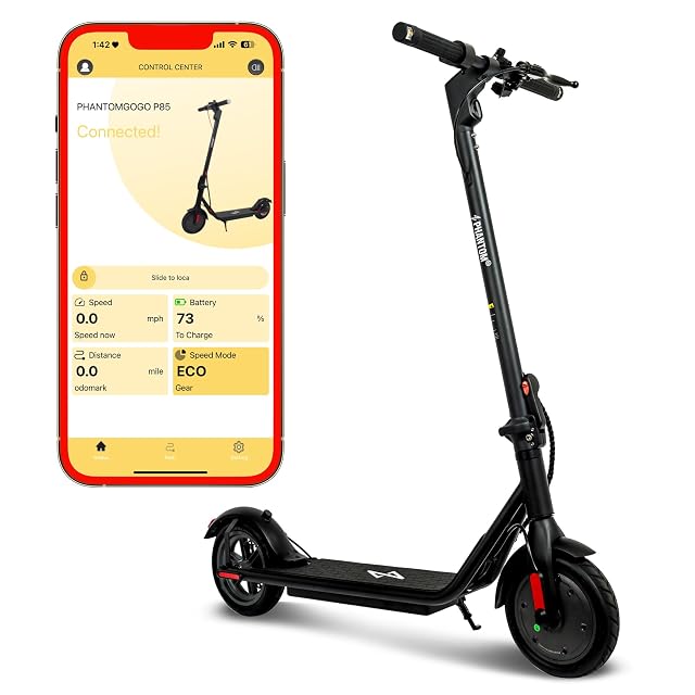 Phantomgogo Electric Scooter for Adults Scooters Kids Foldable E-Scooter with with 350W Motor 15 5 mph Max Speed