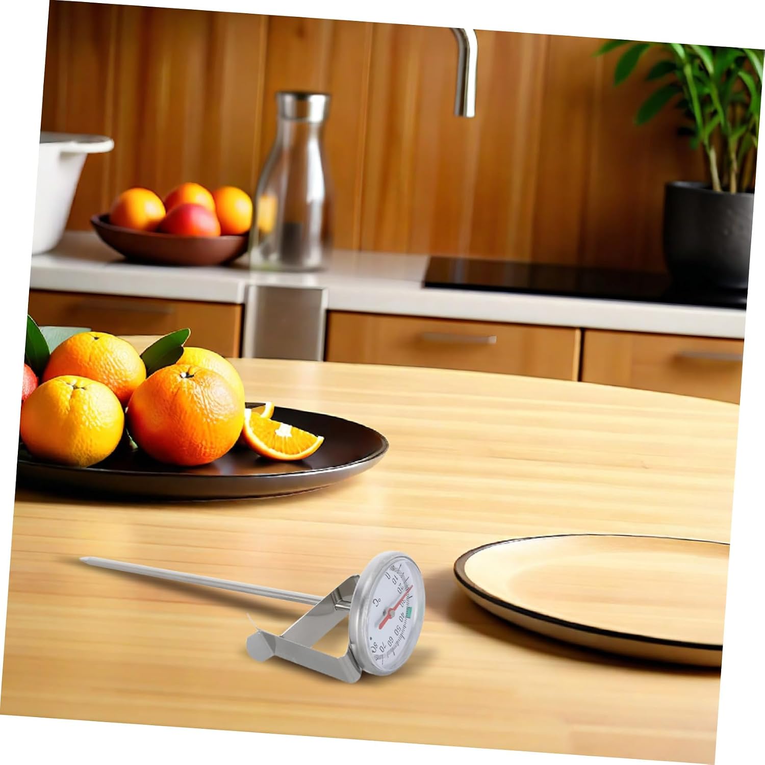 Candy Thermometer with Pot Clip, 6-inch Stainless Steel Probe
