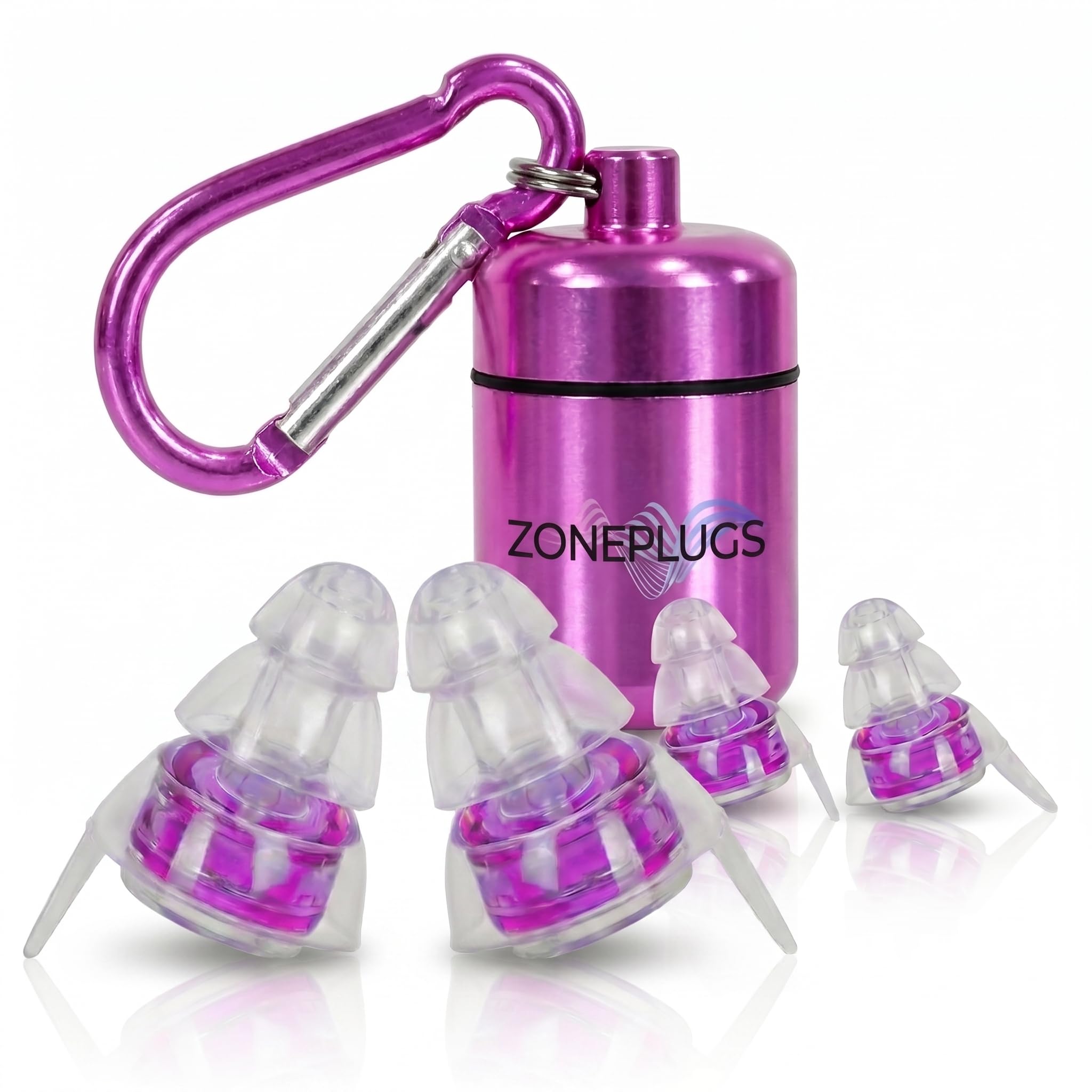 Tapones para los oídos de alta fidelidad, reutilizables, reducción de ruido, protección auditiva, con funda de transporte para conciertos, festivales, raves, músicos, música en vivo, eventos