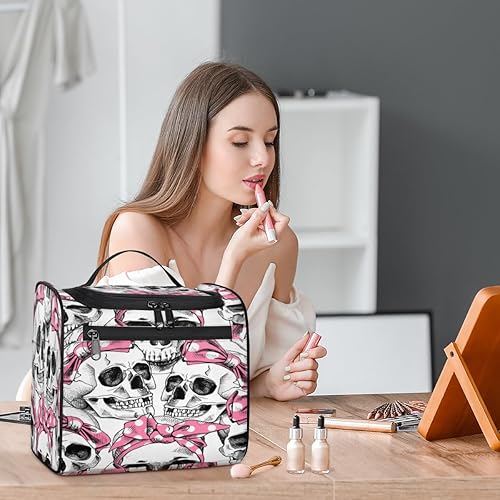 Miniatura 6 de Skull Fun Style Toiletry Bag for Women Travel Makeup Organizer with Hanging Hook Traveling Cosmetic Bags for Toiletries Accessories