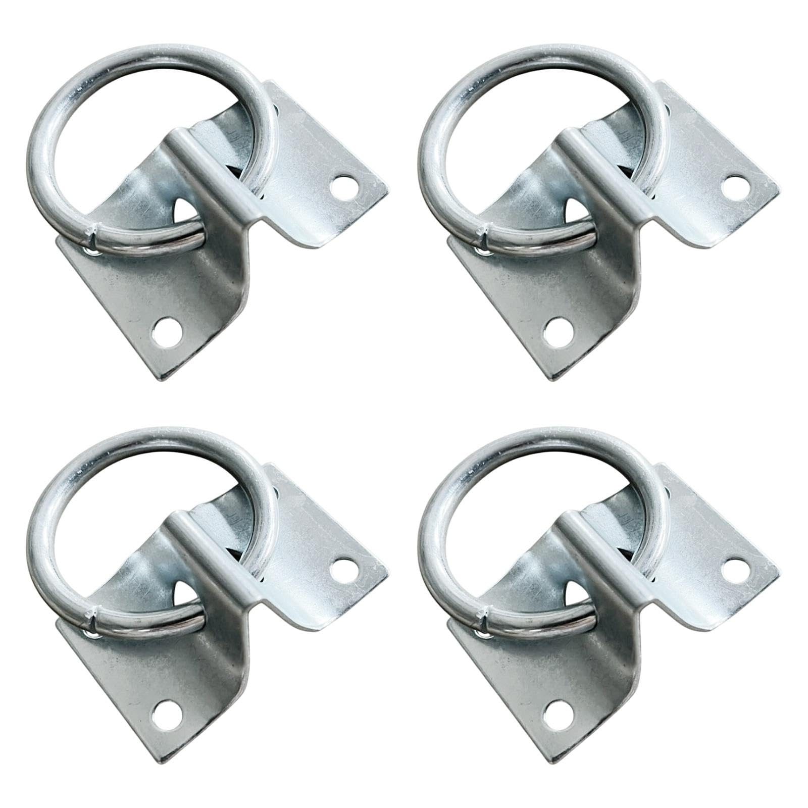 kowaku 4X Horse Tie Ring Accessory Steel Easy to Install, Horse Stable Tool Durability, Tie Ring on Plate Horse Barn Supplies
