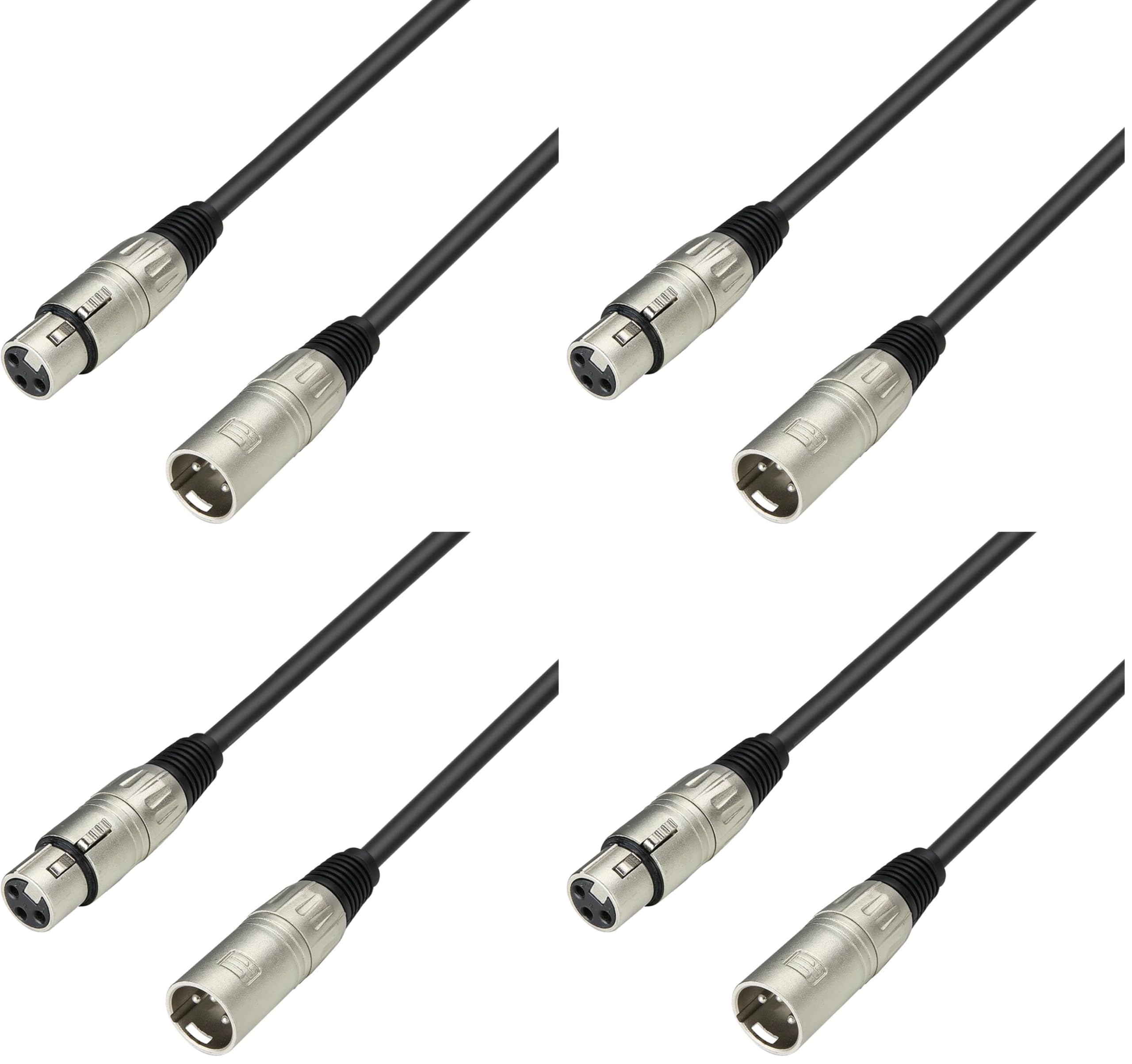 Adam Hall Cables 3 STAR MMF 1500 - Cable de Micro de XLR hembra a XLR macho 15 m (Paquete de 4)