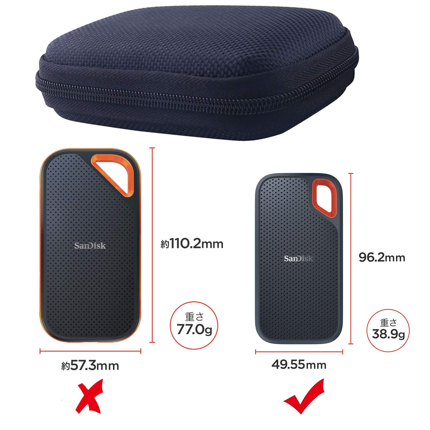 Amazon | for SanDisk 外付SSD 250GB 500GB 1TB 2TB専用保護 