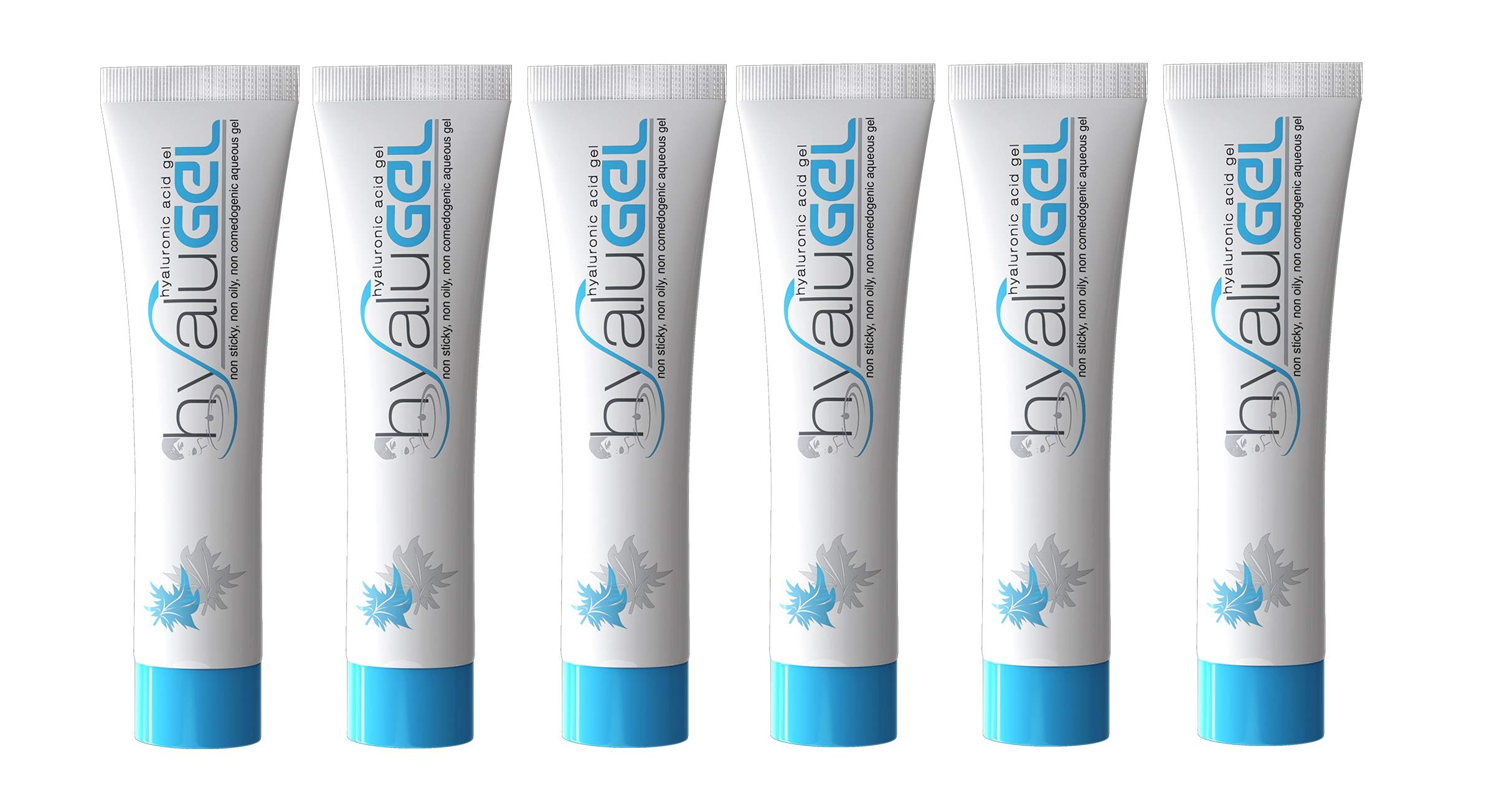 Ethiglo Hyalugel Hyaluronic Acid Gel Paraben-Free Moisturizer and Conditioner for Oily and Acne Prone Skin Pack of 6