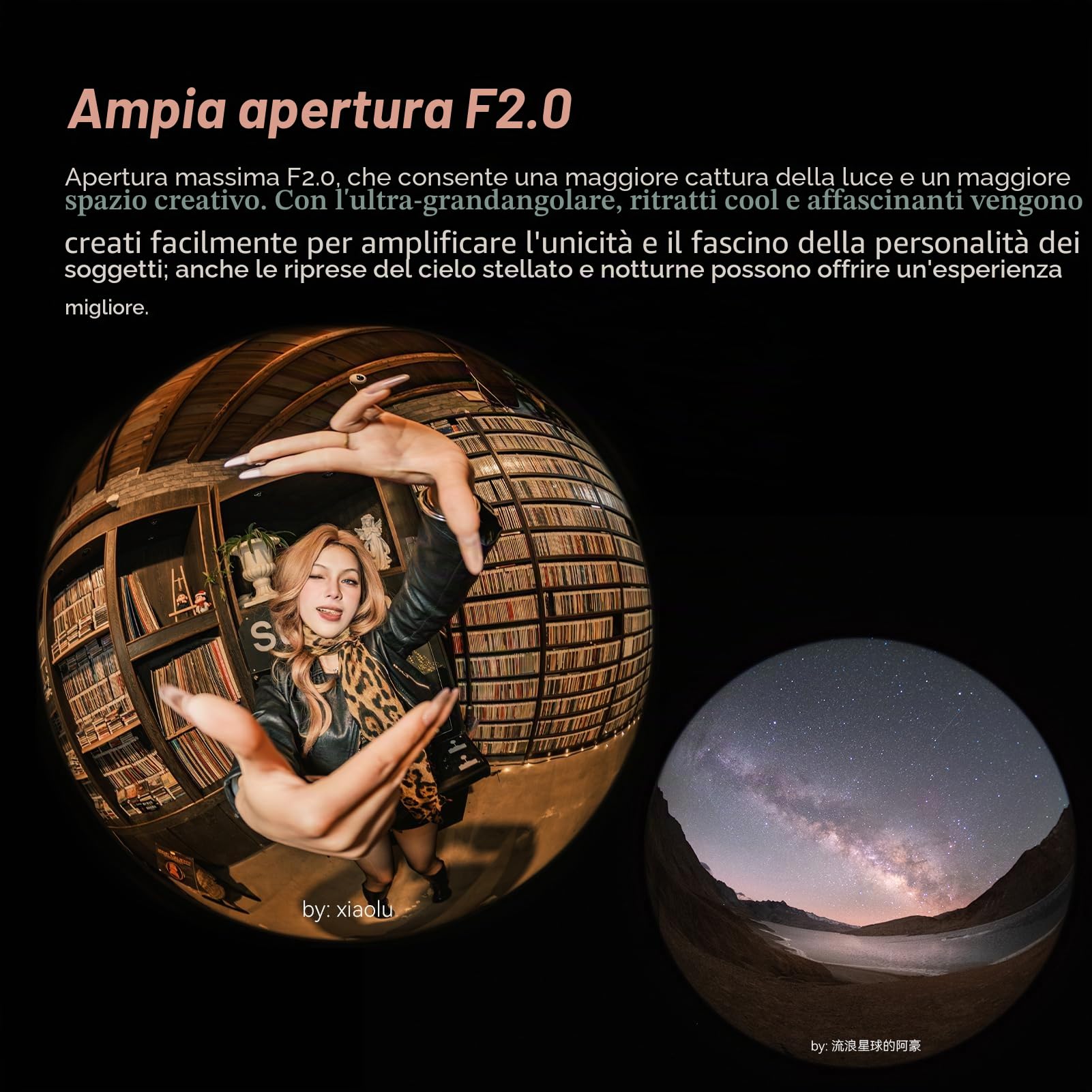 AstrHori 6,5 mm F2.0 APS-C 192° Ultra Wide Obiettivo Fisheye circolare Obiettivo a fuoco manuale per fotocamere mirrorless for Canon RF mount EOS EOS R50, R100,R7,R10