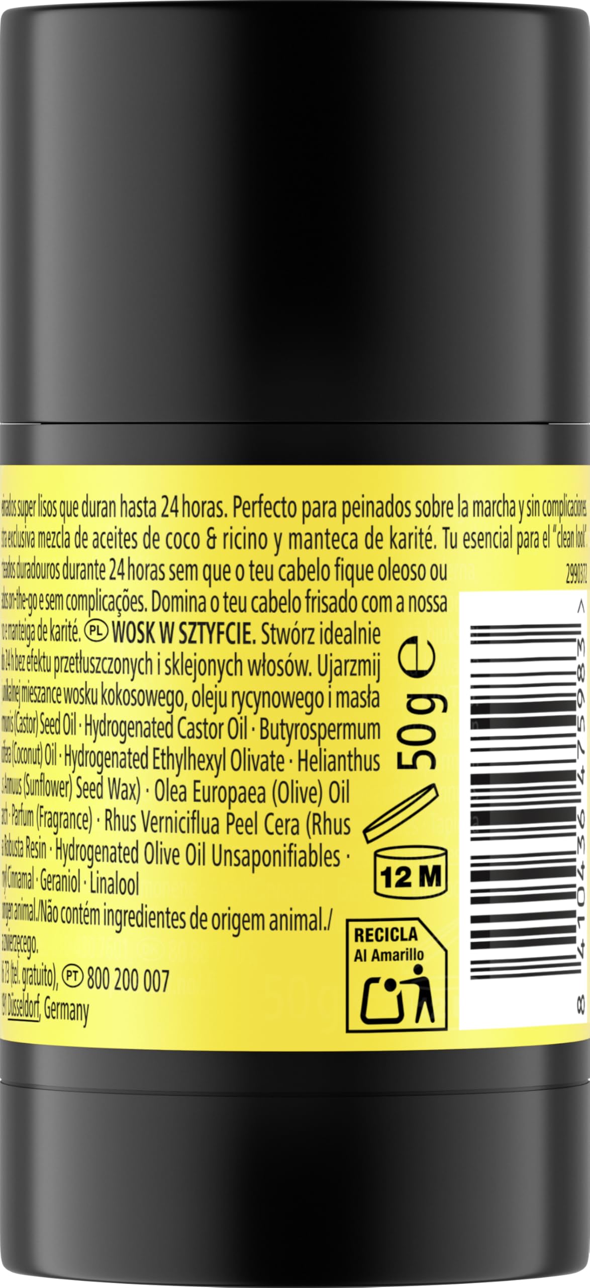 G2B WAX Stick 50g – Cera en Barra para Peinados | Fijación Fuerte y Duradera | Control del Frizz y Baby Hairs | Ideal para Cabello Suelto, Recogidos y Bordes