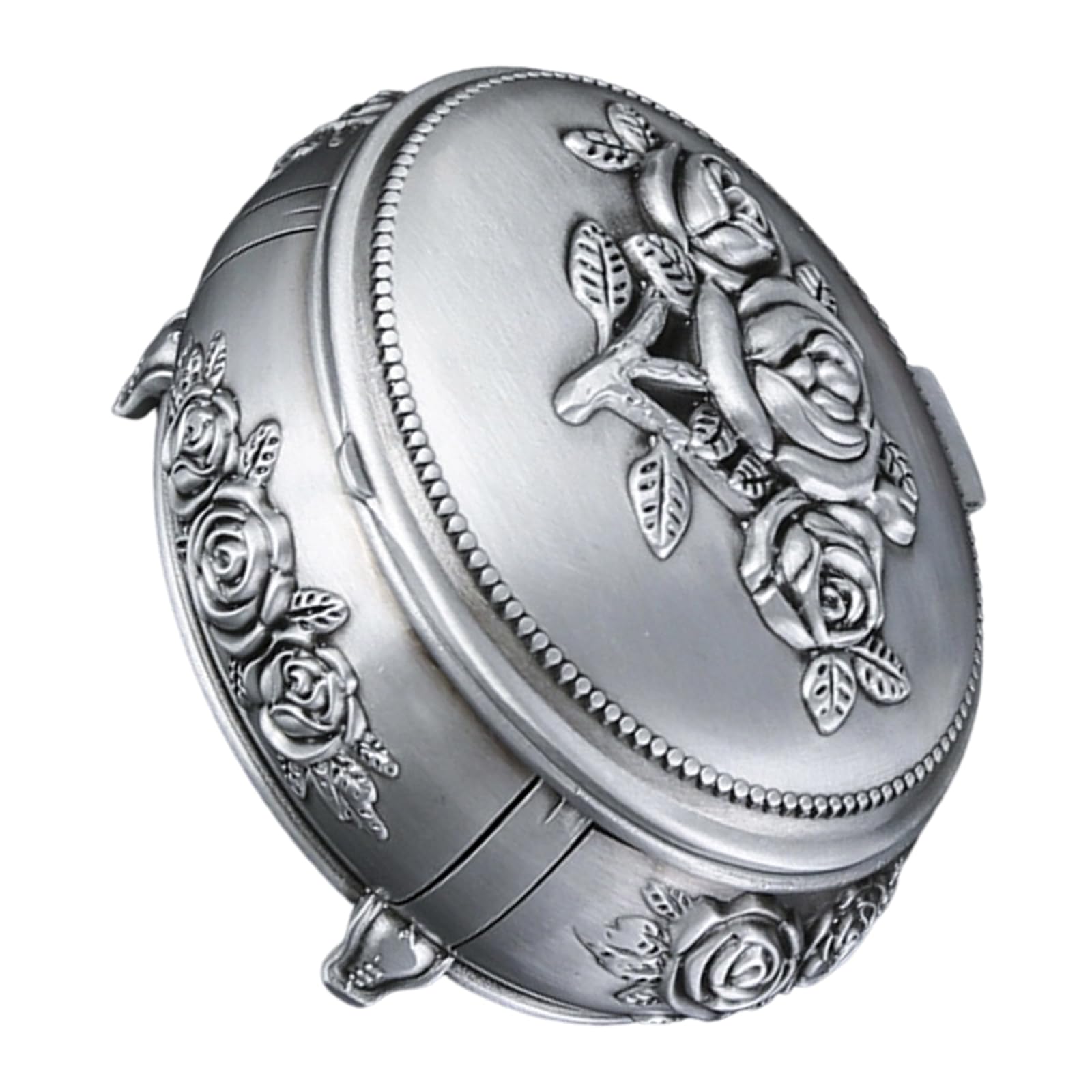 MIDOKSTUA Sturdy Alloy Jewelry Storage Box Featuring Enameled Floral Pattern Old Jewelry Storage