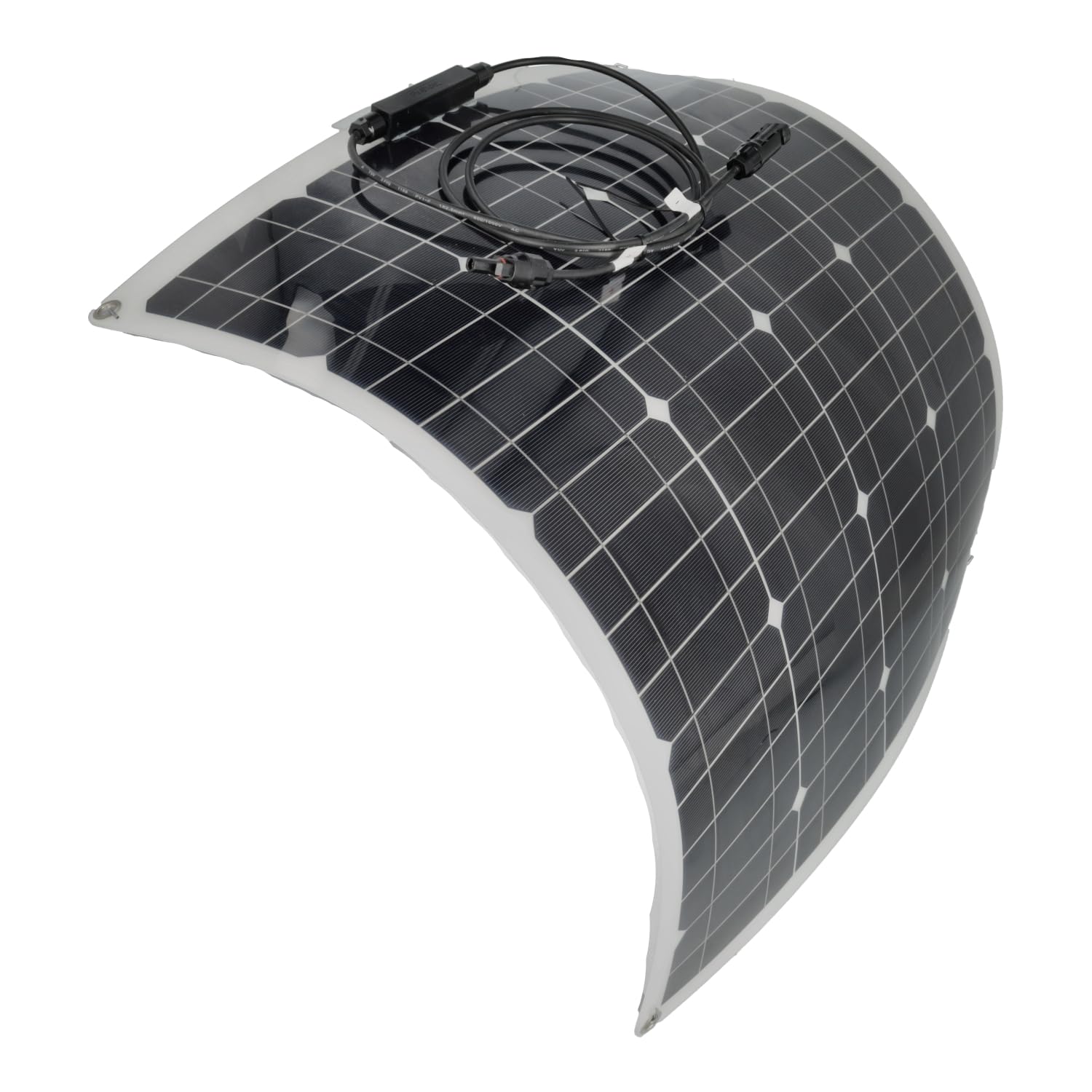 Jandei - Panel Solar Flexible de 50W 18V Monocristalino Impermeable con Celdas Solares de Alta Eficiencia para Techos, Caravanas, Caminar, Camping