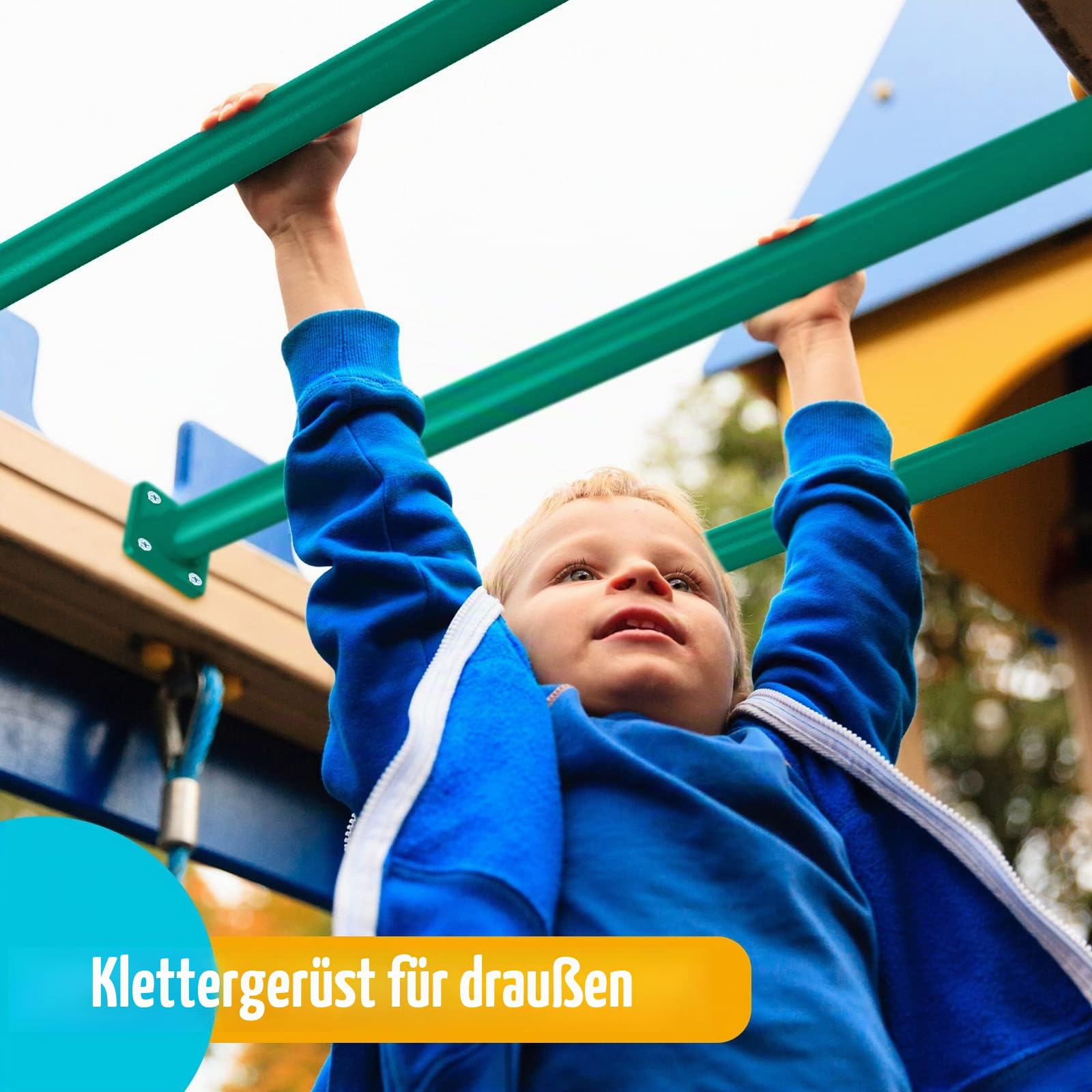 Dunzy 12 Stück Affenstangen, Schaukel-Set, Zubehör, Stangen, Spielset, Leiter, Sprossen, Hardware-Set, Stahl, Affenstange mit Schrauben für Hinterhof, Spielplatzausrüstung, Montageplatten (38,4 cm