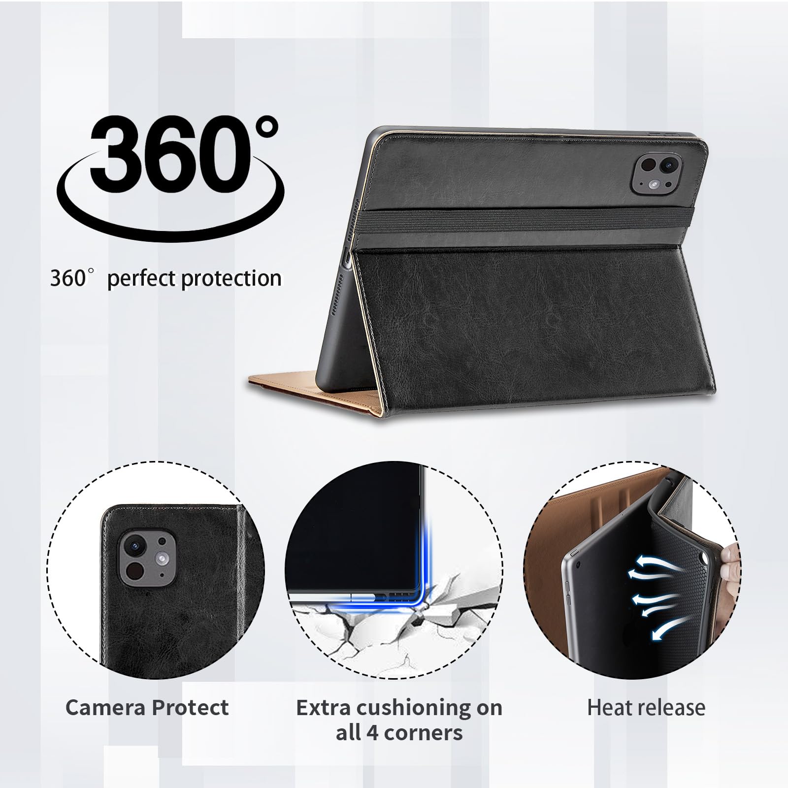 ESR Cover per iPad Pro 11(M5/M4) 2025/2024, Custodia Magnetica con Supporto Trifold, Aggancio Magnetico, Supporto per Pencil Pro/USB-C, Auto Attivazione/Standby, Protezione Durevole, Blu