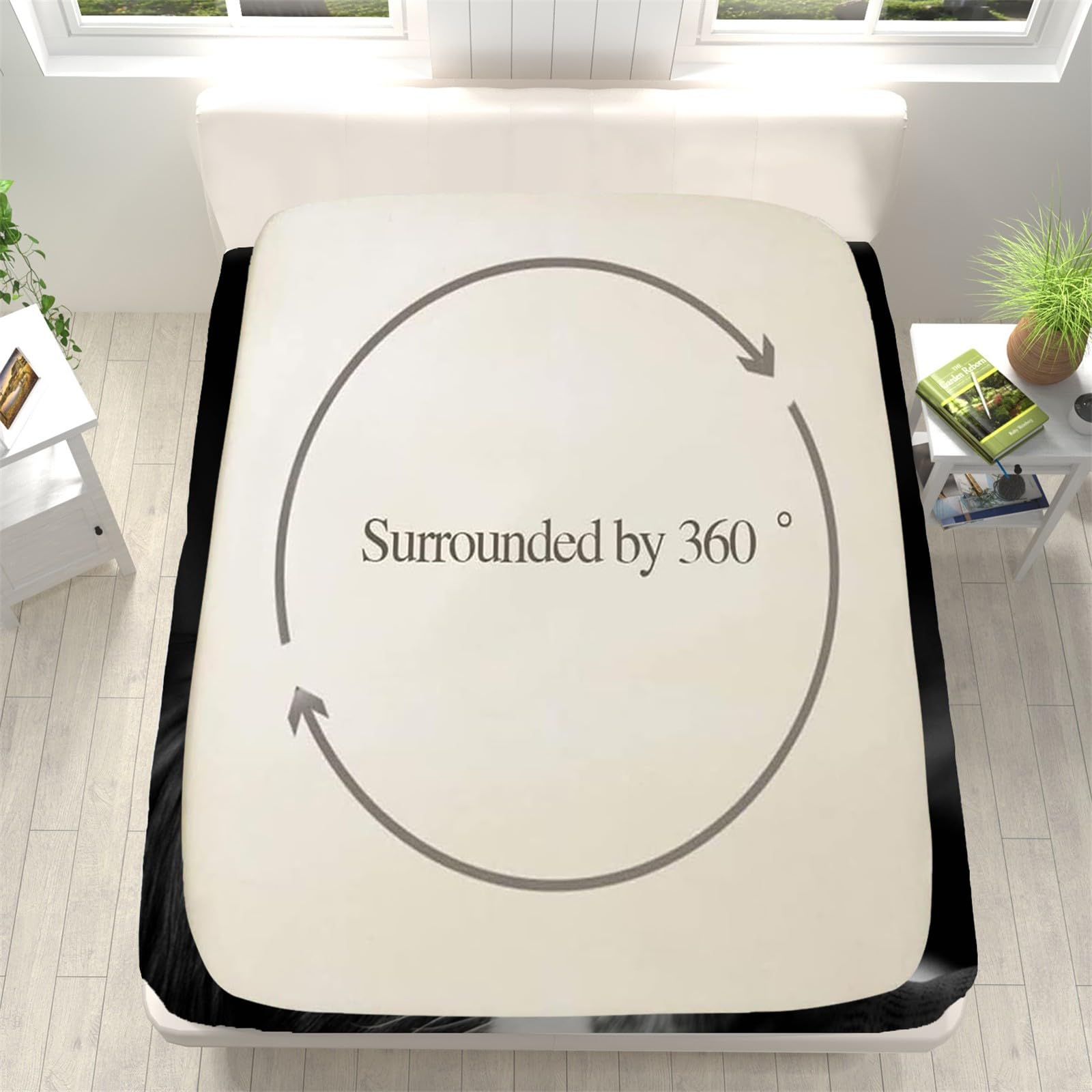 DXHome Hoeslaken, 120 x 200 cm, boxspring met 2 kussenslopen, hoeslaken