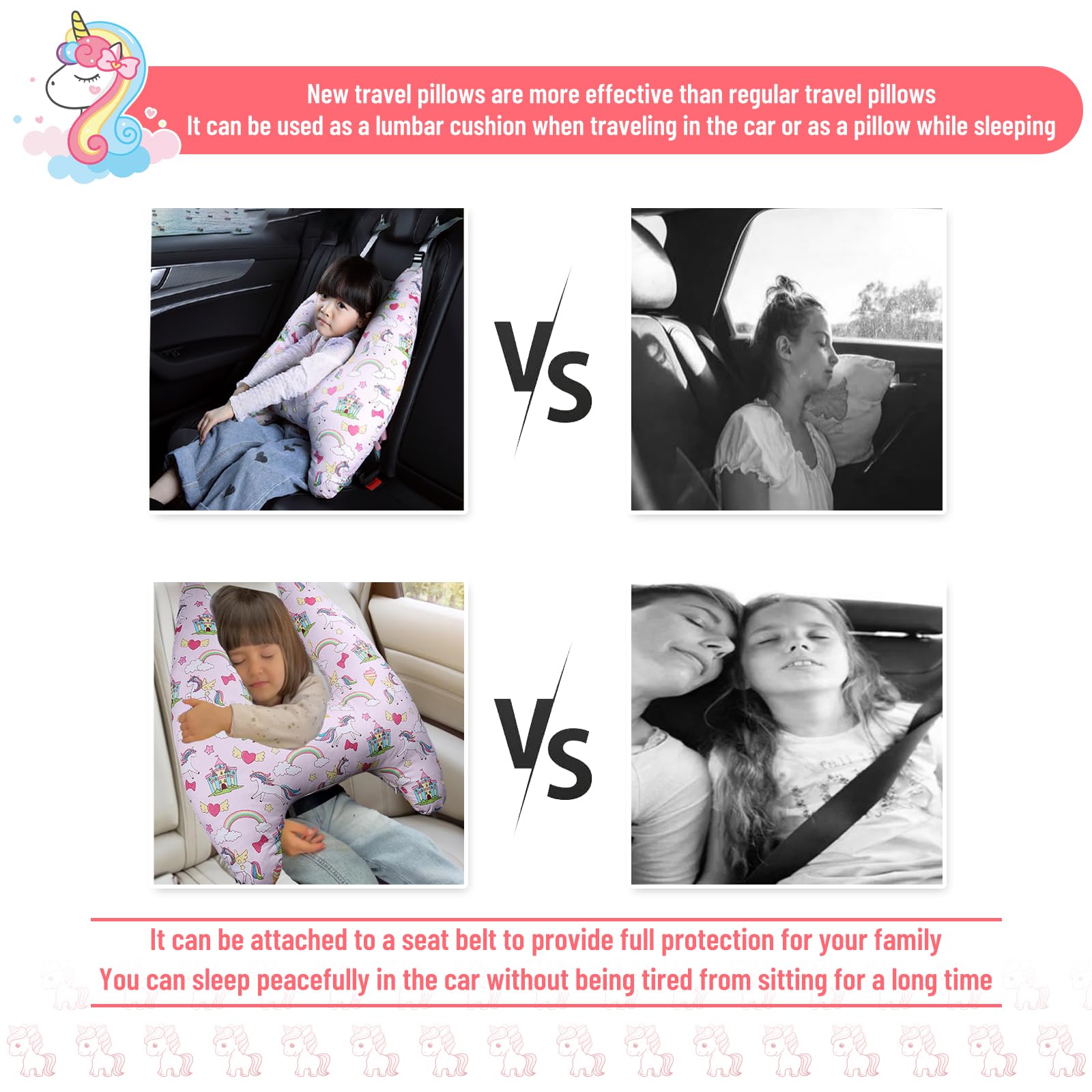 Cuscino Auto 2in1 Per Bambini Con Poggiatesta - Comodo E Sicuro Per Viaggi - Foto 10