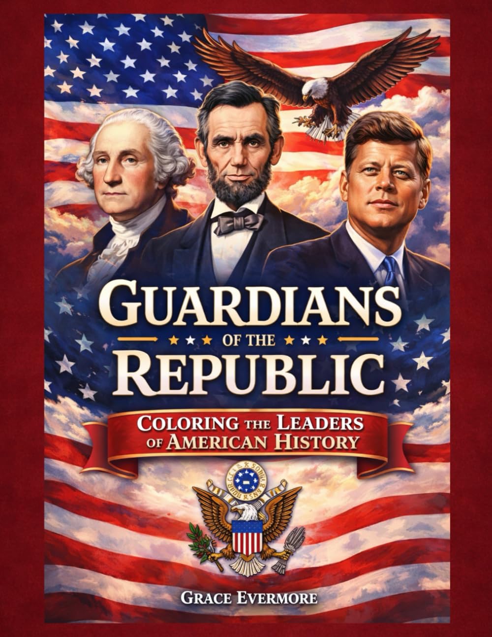 Guardians of the Republic: Coloring the Leaders of American History: 250th Anniversary Coloring Book: A Patriotic Coloring Book Featuring Every U.S. ... and Relaxing Journey Through American History