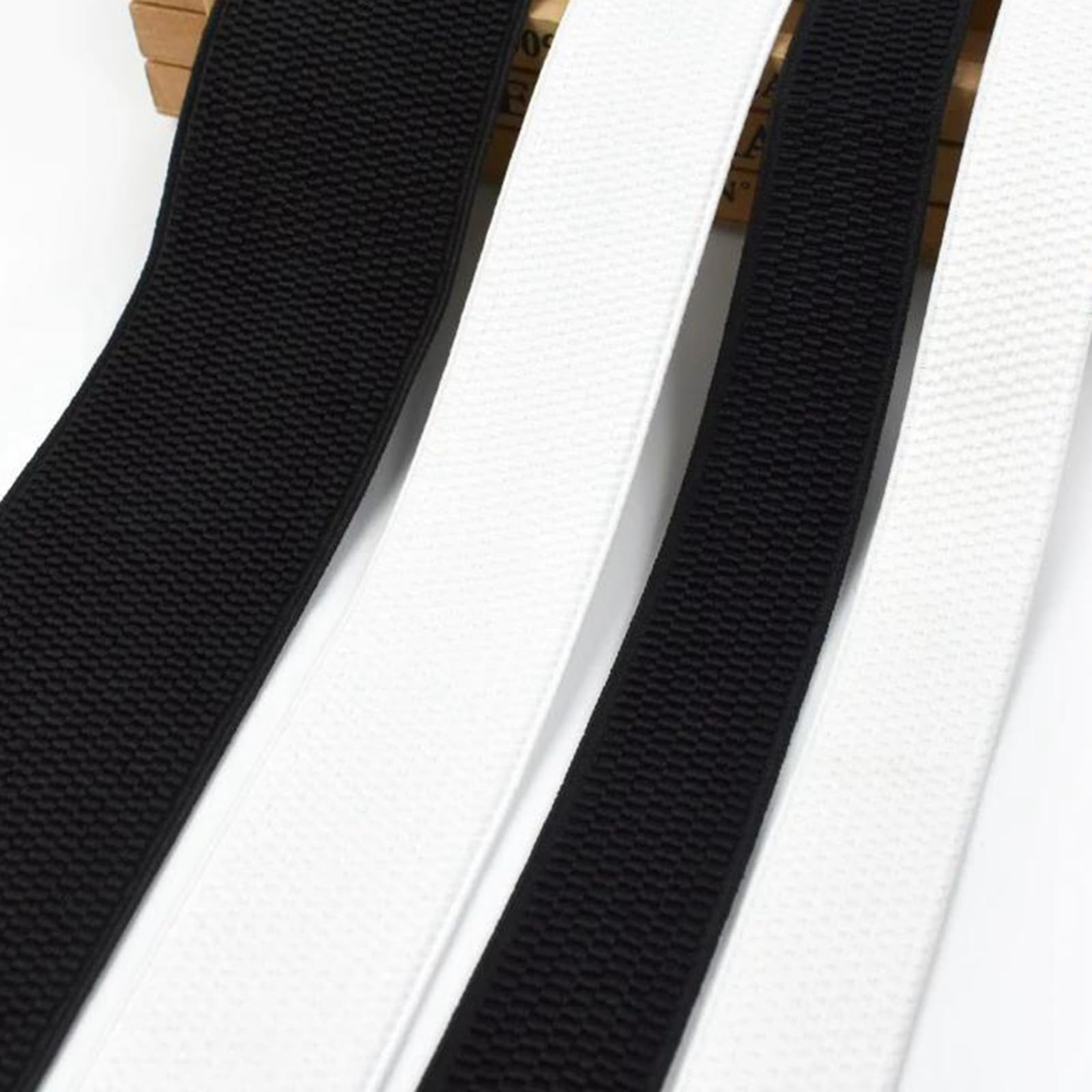 Nastro Elastico in Poliestere da 5 Metri – 25–100 mm, Elastico per Jeans, Cinture, Abbigliamento e Cucito Creativo,Bianco,100 mm