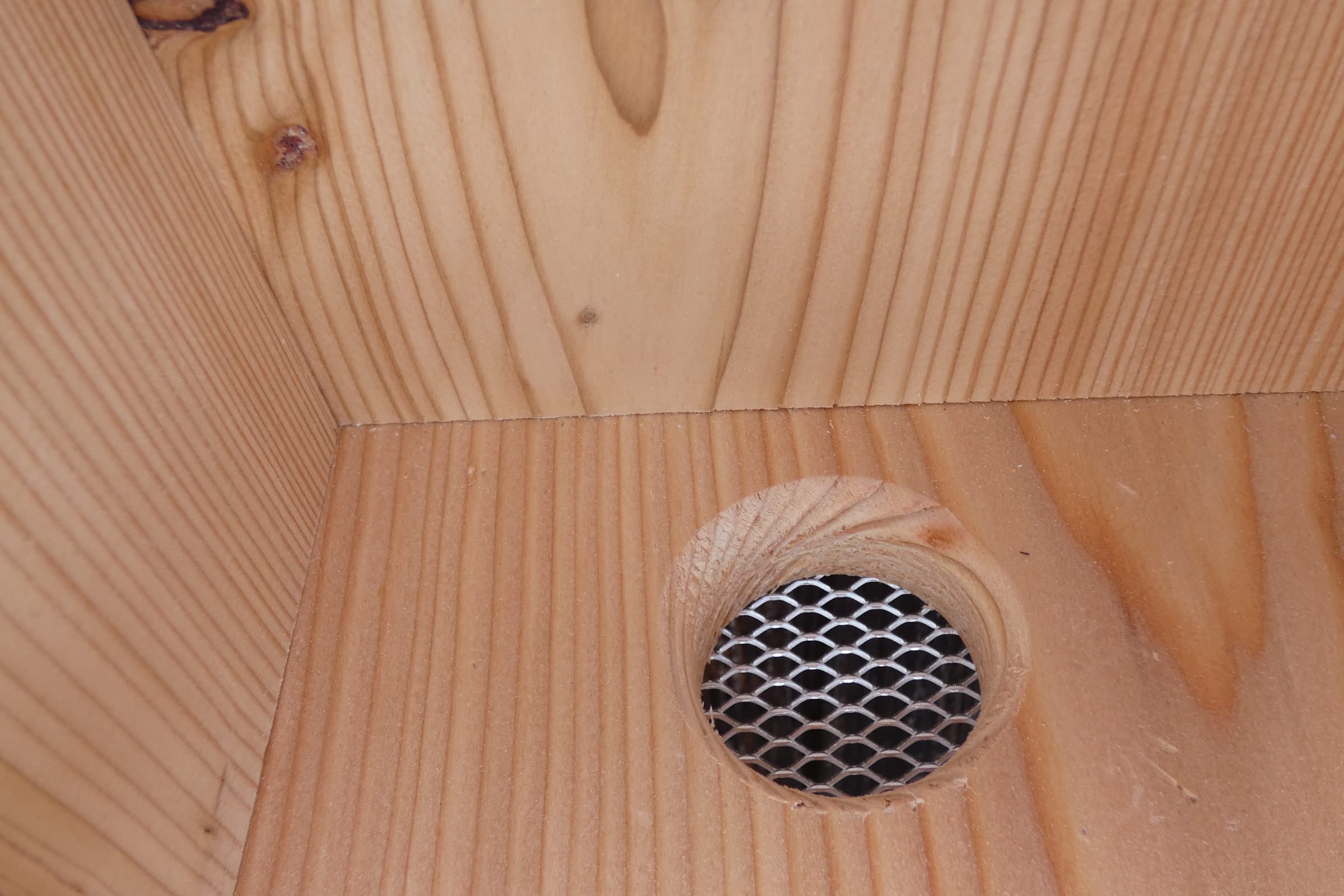 Mit tiefergesetzter Scheibe kein öffnen des Deckels durch das Eichhörnchen nötig, Eichhörnchenfutterhaus- Eichhörnchen-Haus Eichhörnchenfutter WITTERUNGSBESTÄNDIG LÄRCHENHOLZ