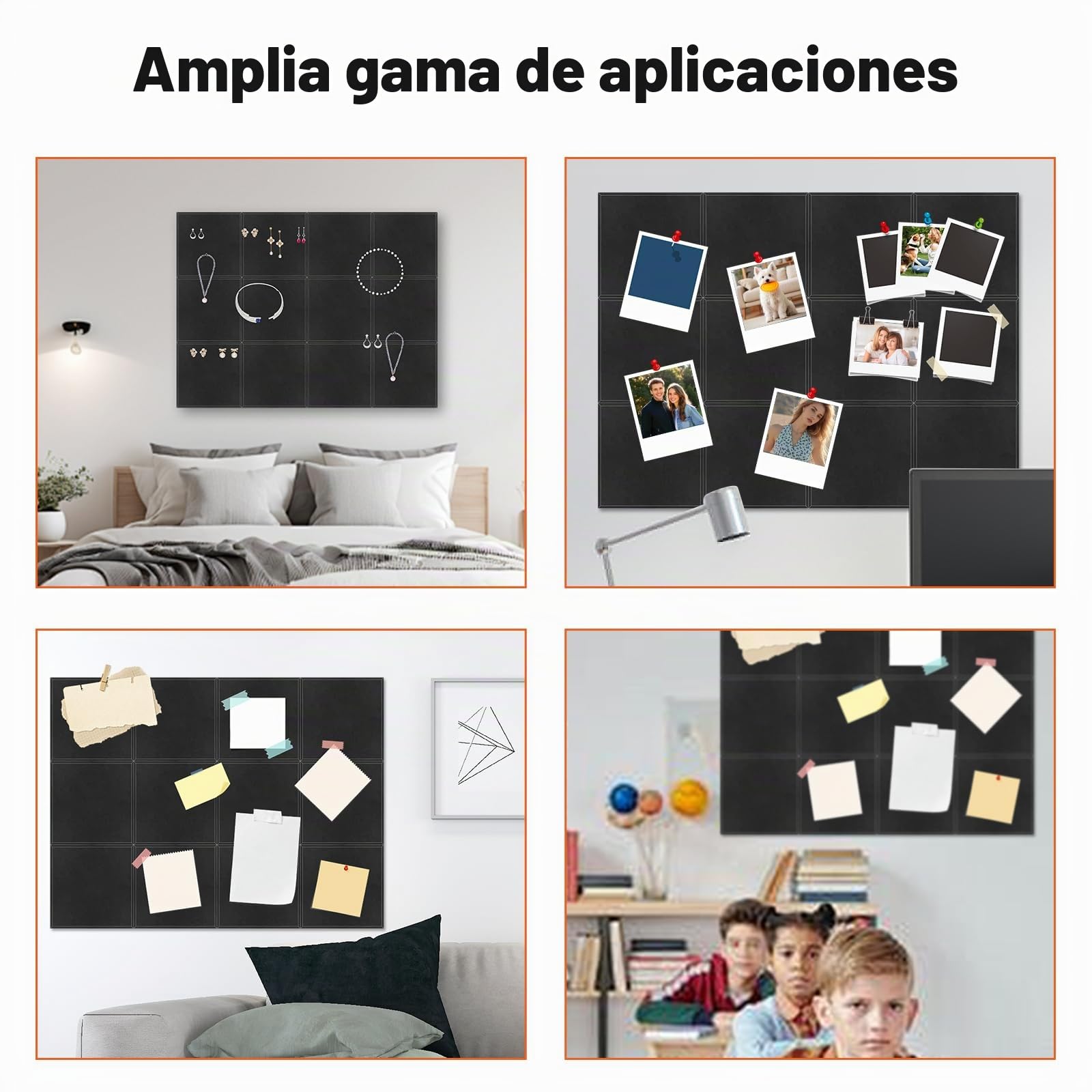 TablóN De Anuncios De Corcho Para Pared, Tablero De Corcho Grande De 120 X 90 Cm, Tablero De Corch Para Oficina, Cocina, Fotos, Notas, Hogar, Escuela, Tablero De Mensajes