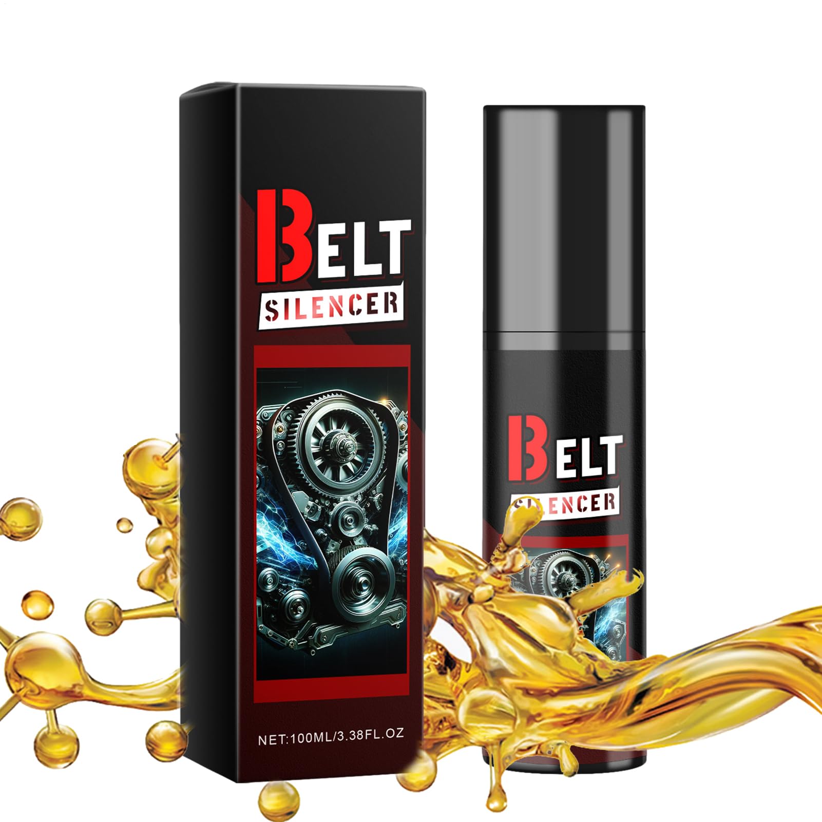 Engine Belt Dressing - Automotive Belt Spray, Pulley Noise Reducer | Long-Lasting Lubrication Spray, Belt Conditioner for Car, and Truck, Prevents Slippage and Wear, Easy Application for Maintenance