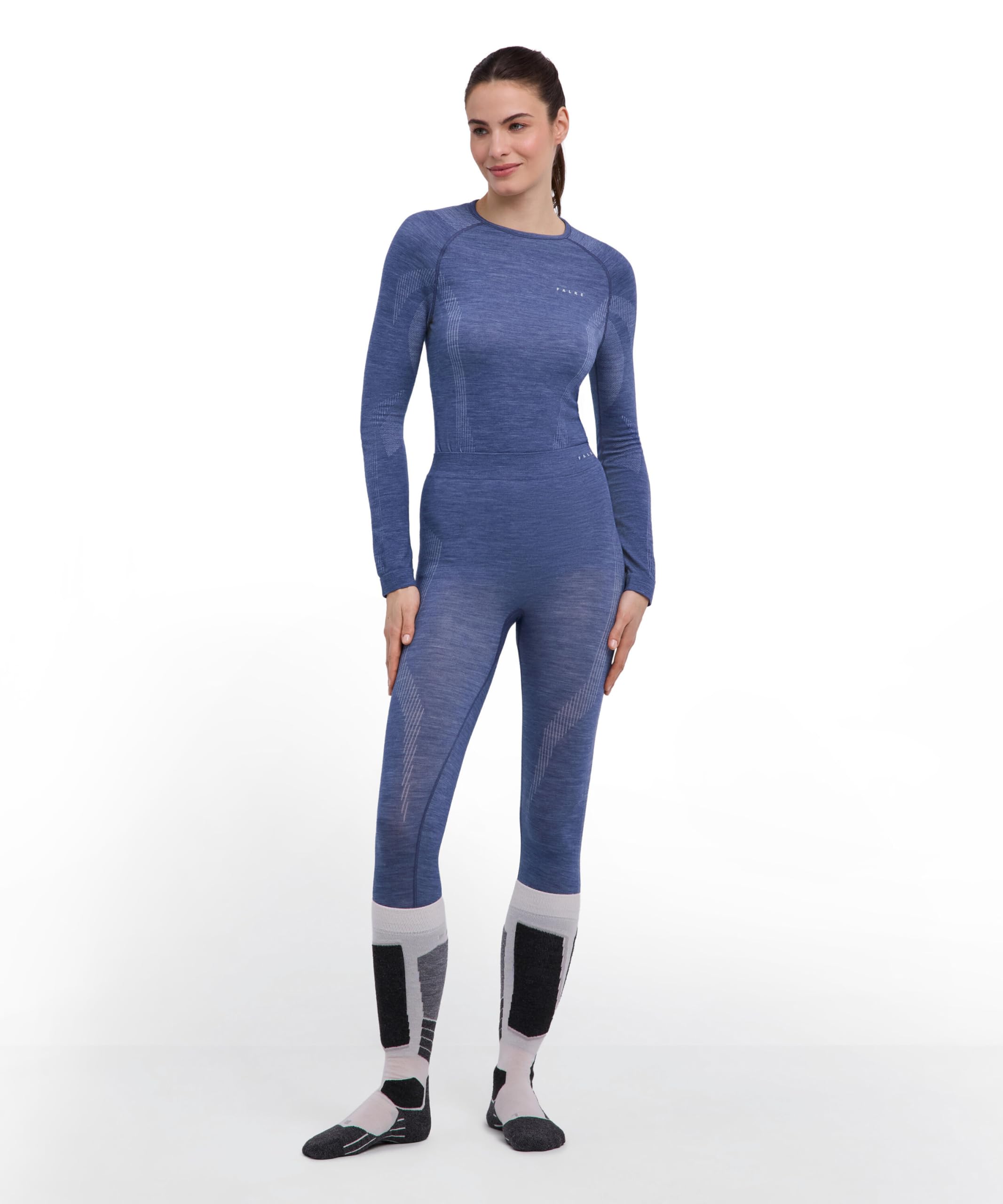 FALKE Wool-tech Long W Ti Wełna Materiał Funkcjonalny Szybkoschnące Ciepłe - Warstwa podstawowa (dół) Kobiety