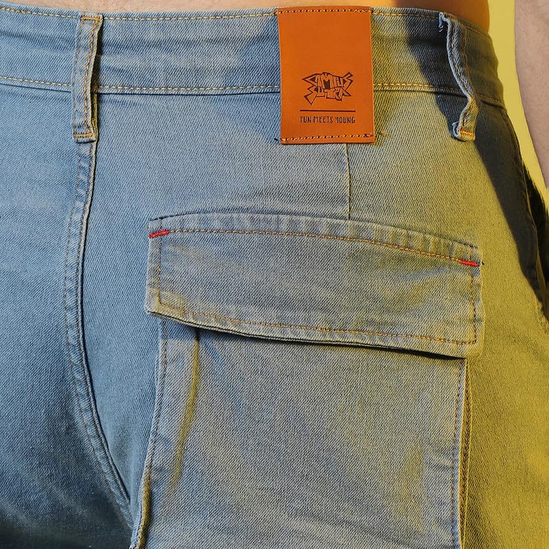 Image of CAHOOT Men's Denim Jeans Wear | Light-Wash | Button Closure | Regular Fit | Denim Jeans Crafted with Comfort Fit for Everyday Wear