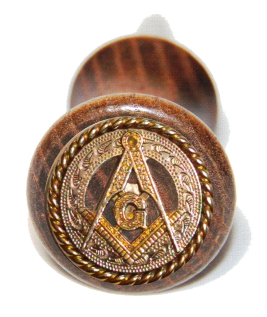 GENUINE TEXAS BRAND Custom Masonic Square and Compass Wine Bottle Stopper